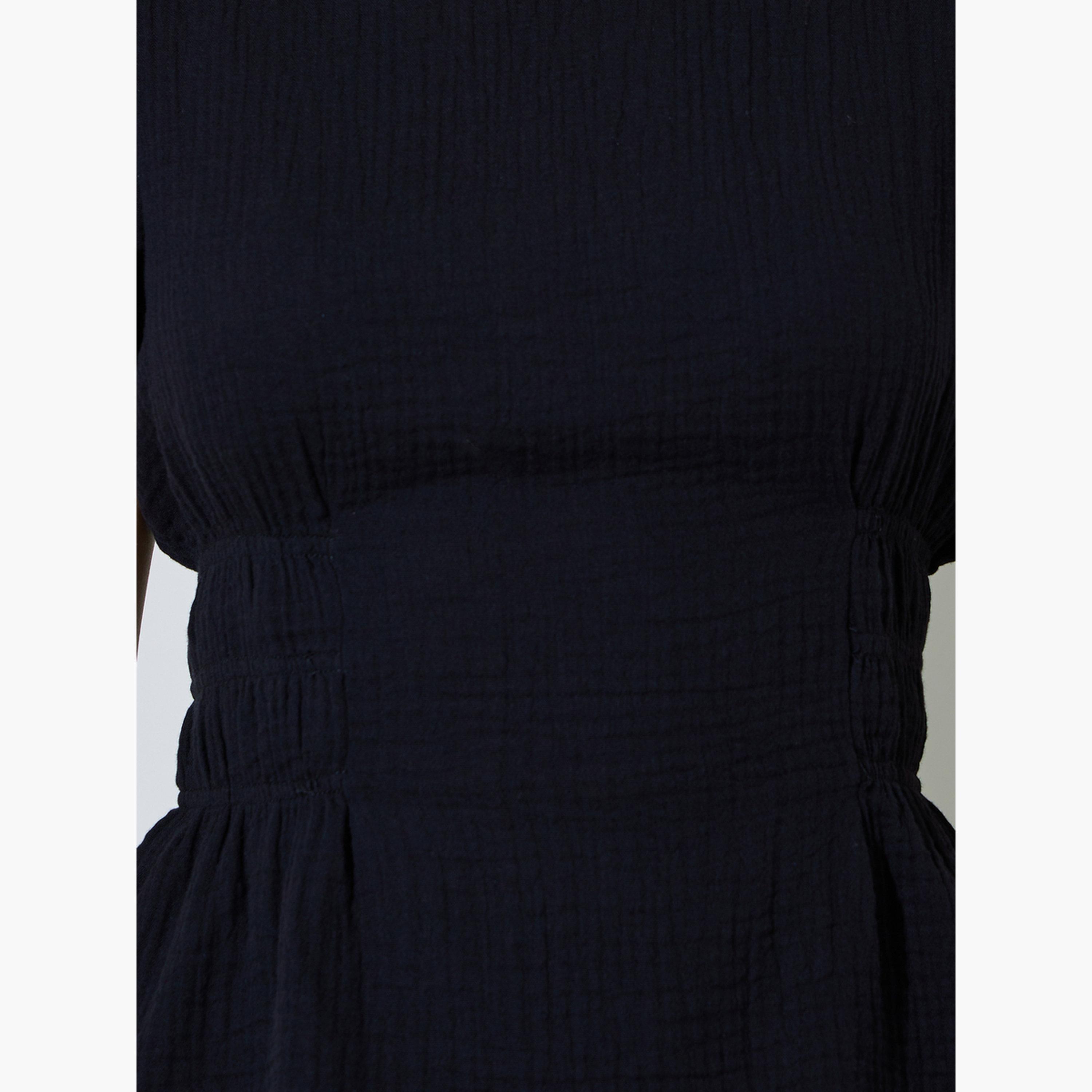 Take Two Black Flutter Sleeve Casual Blouse-women-clothing-shirtsandblouses-blouses-image-5