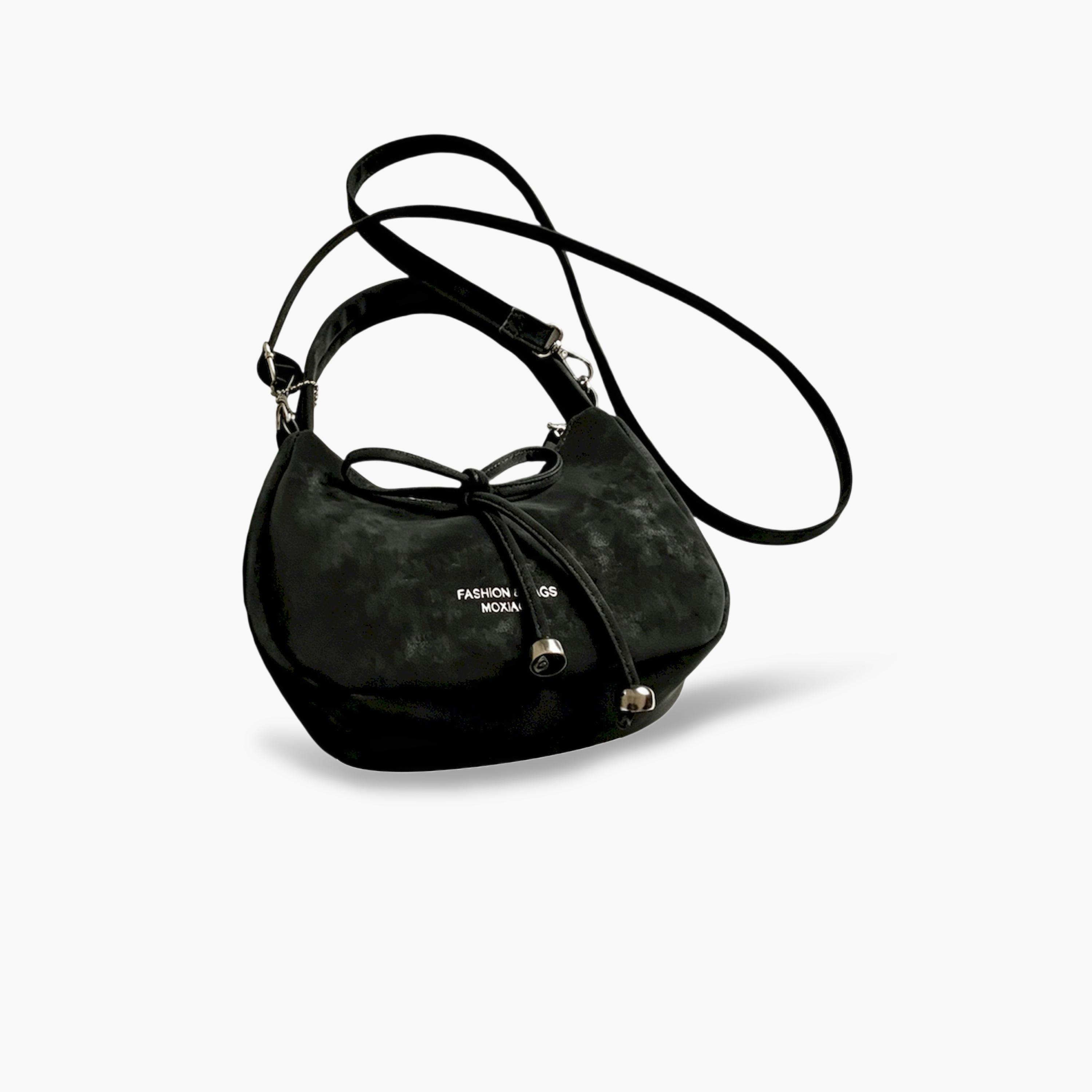 Take Two Black Crossbody Bag with Bow Detail-women-bagsandwallets-handbags-image-1