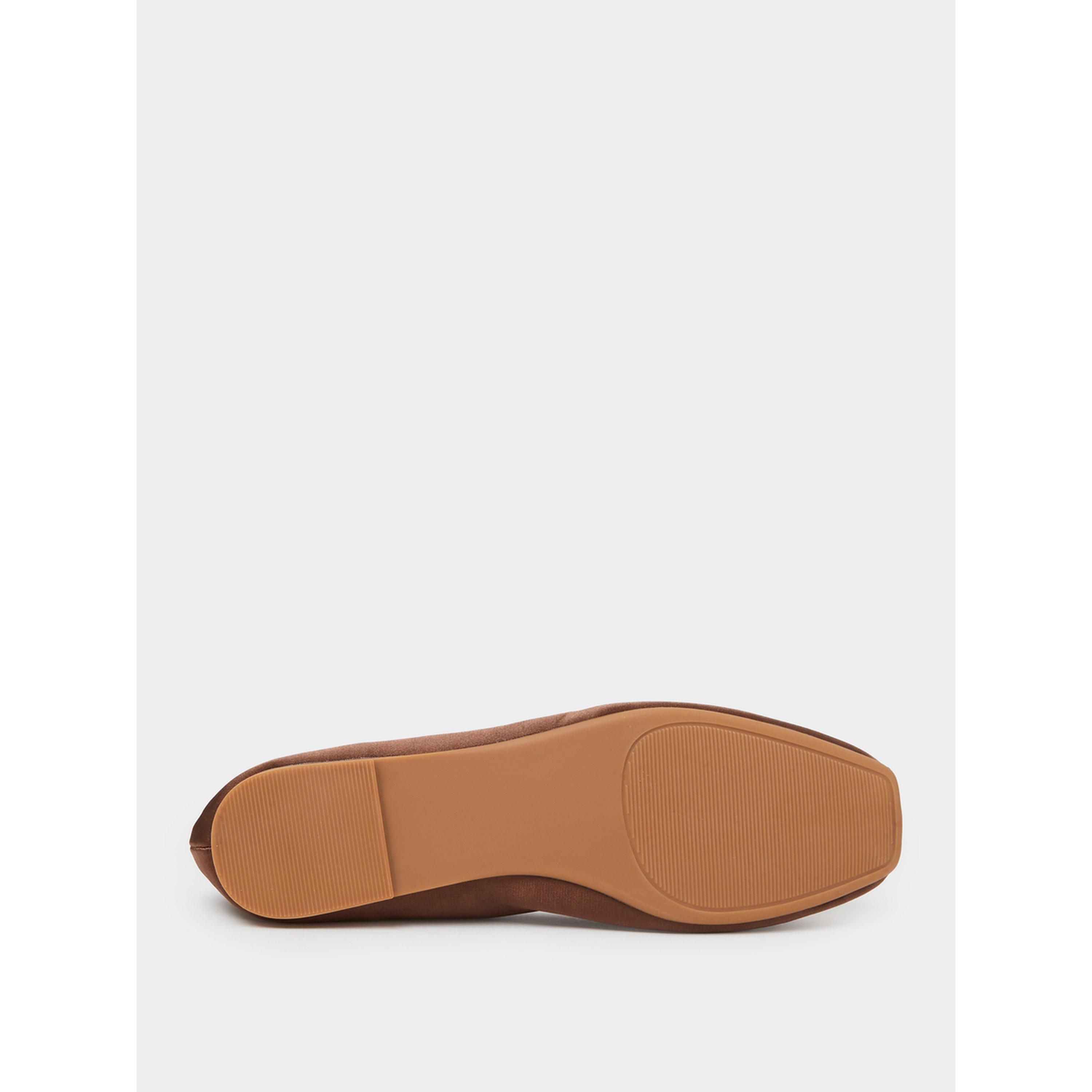 حذاء باليرينا ساتان بمقدمة مربعة وتفاصيل ترتر وفيونكة-women-shoes-ballerinas-image-7