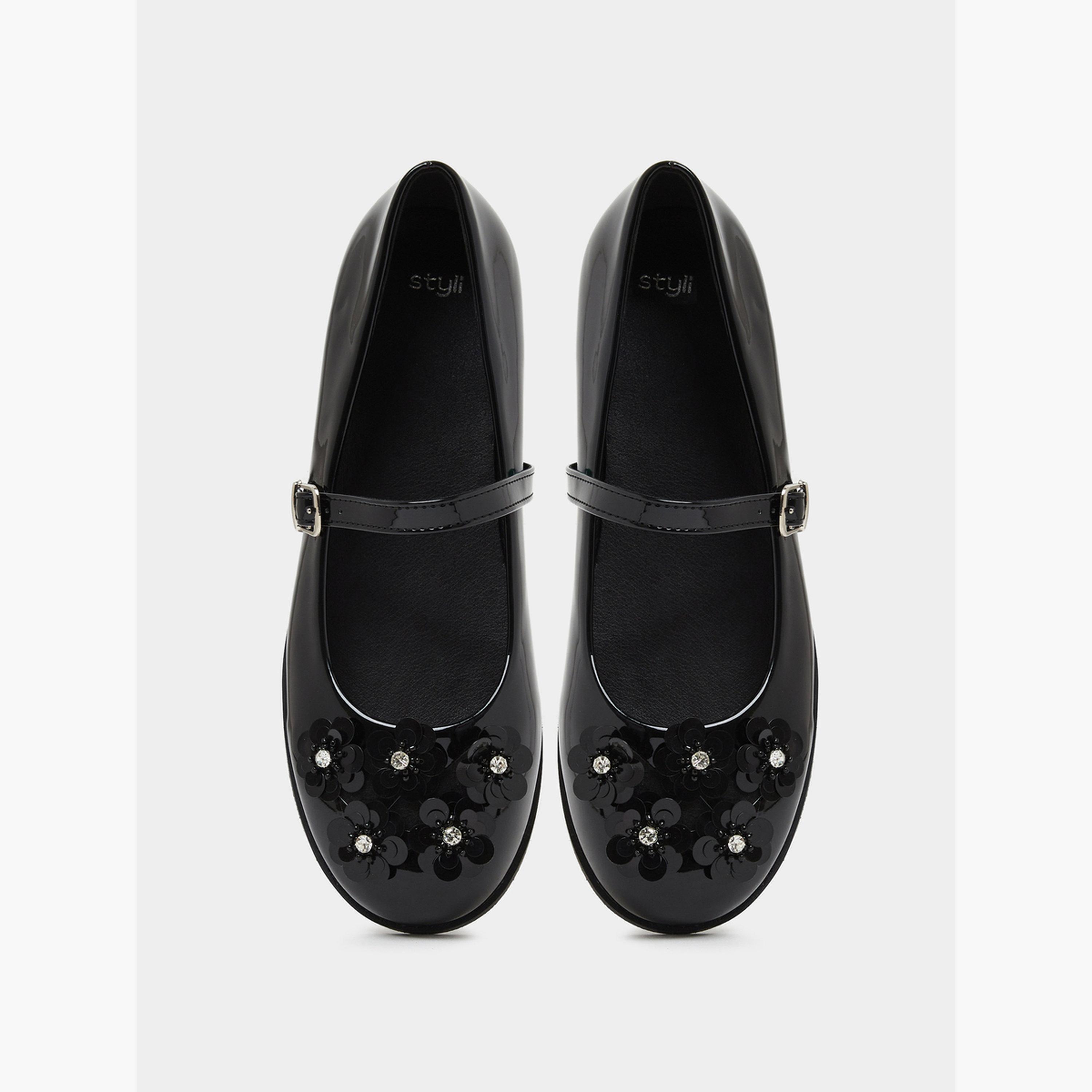 حذاء ماري جين بتفاصيل زهور-women-shoes-ballerinas-image-3