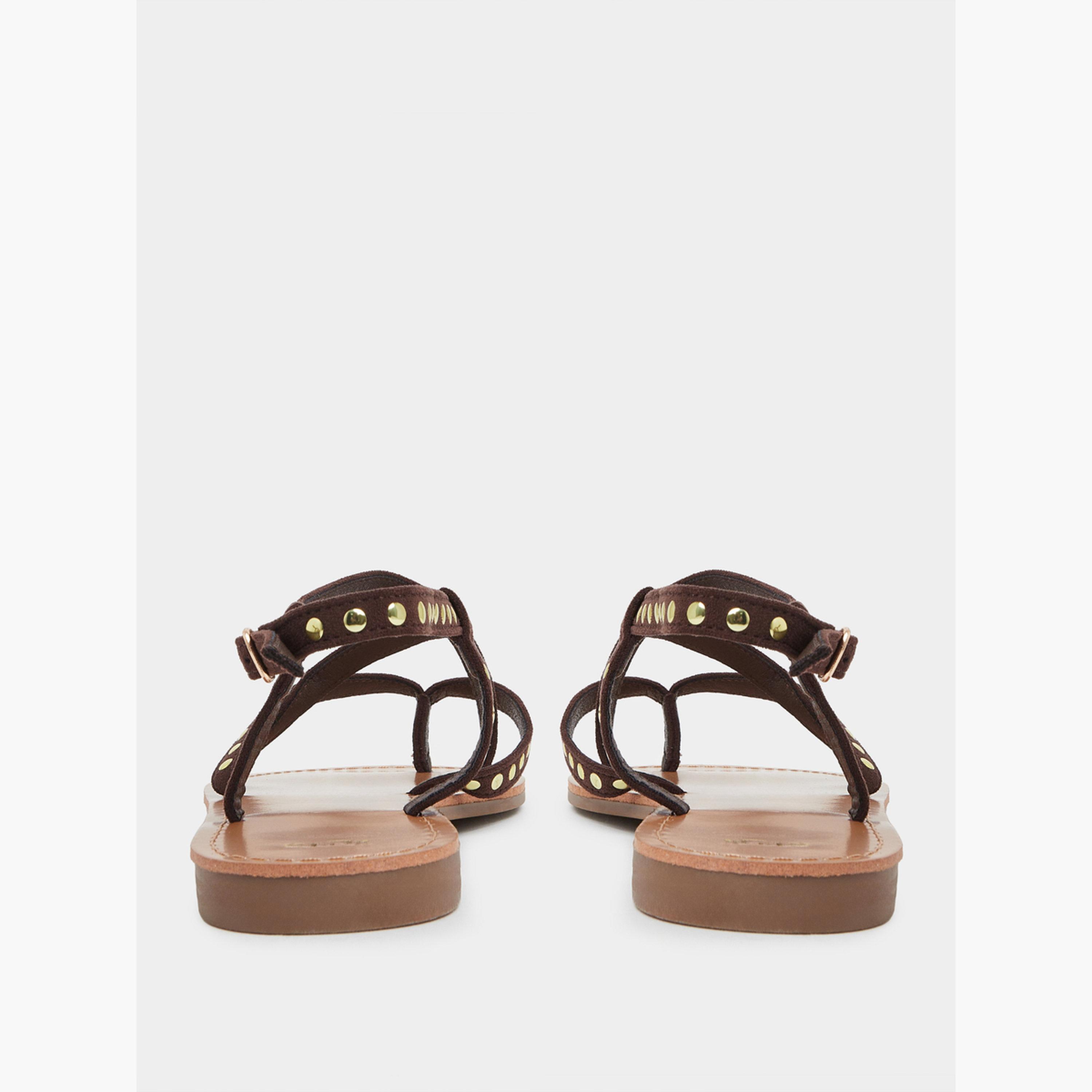صندل فلات مزين بمسامير-women-shoes-sandals-flats-image-6