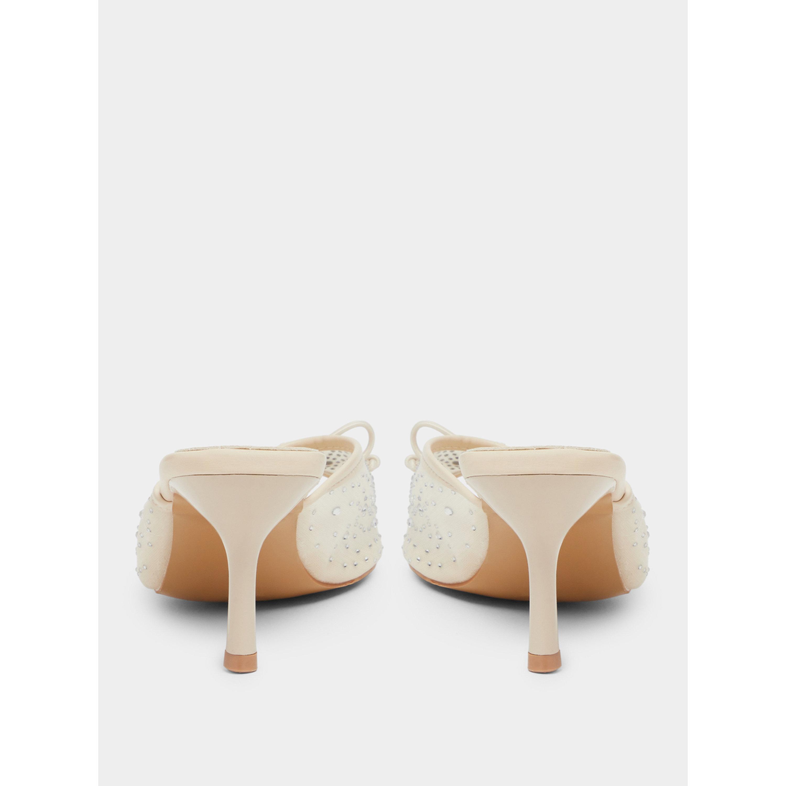 حذاء ميولز بكعب عالٍ وشبك مزين بالترتر وتفاصيل فيونكة باللون البيج-women-shoes-sandals-heeled-image-6