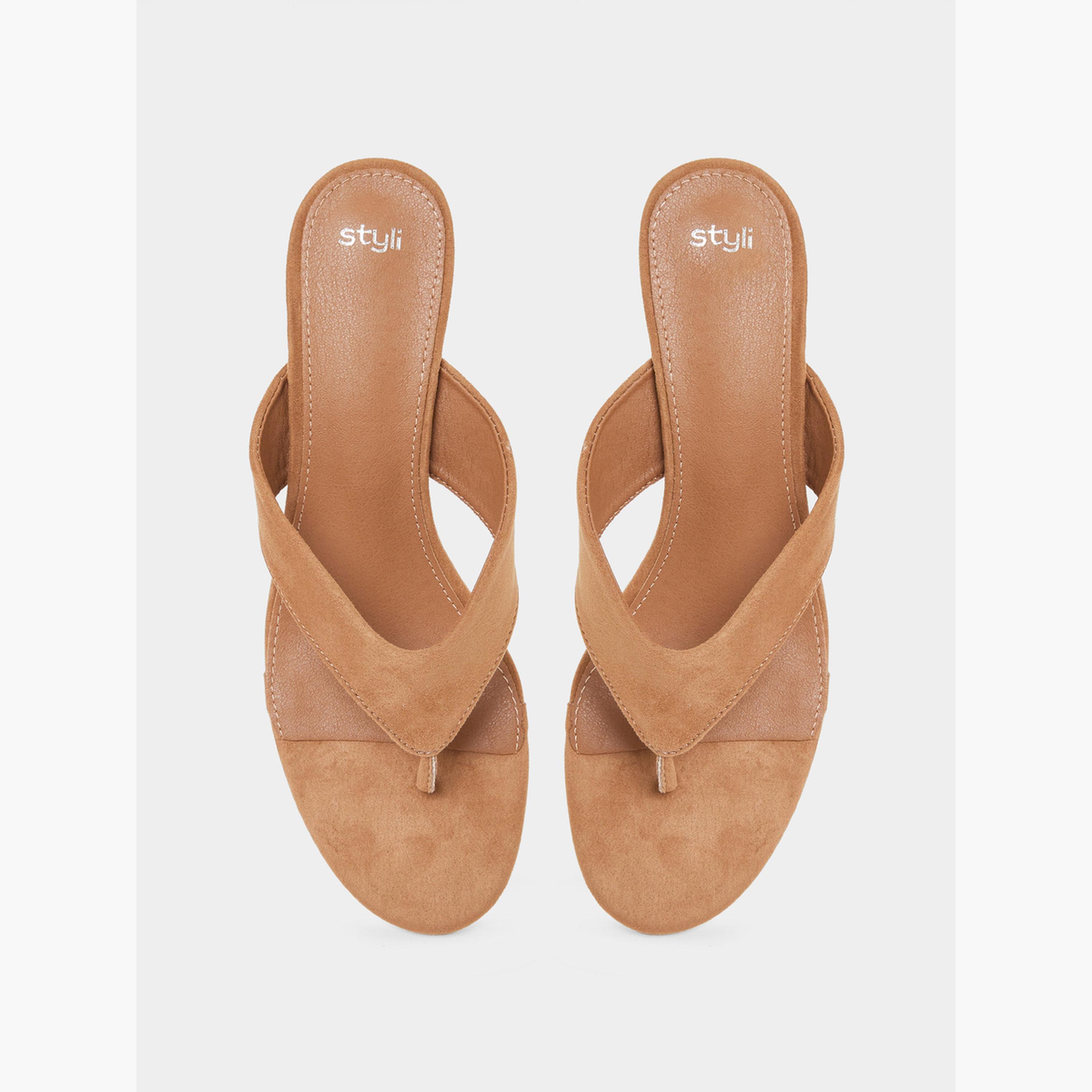 Styli Suede Look Heel Sandals-women-shoes-sandals-heeled-image-3