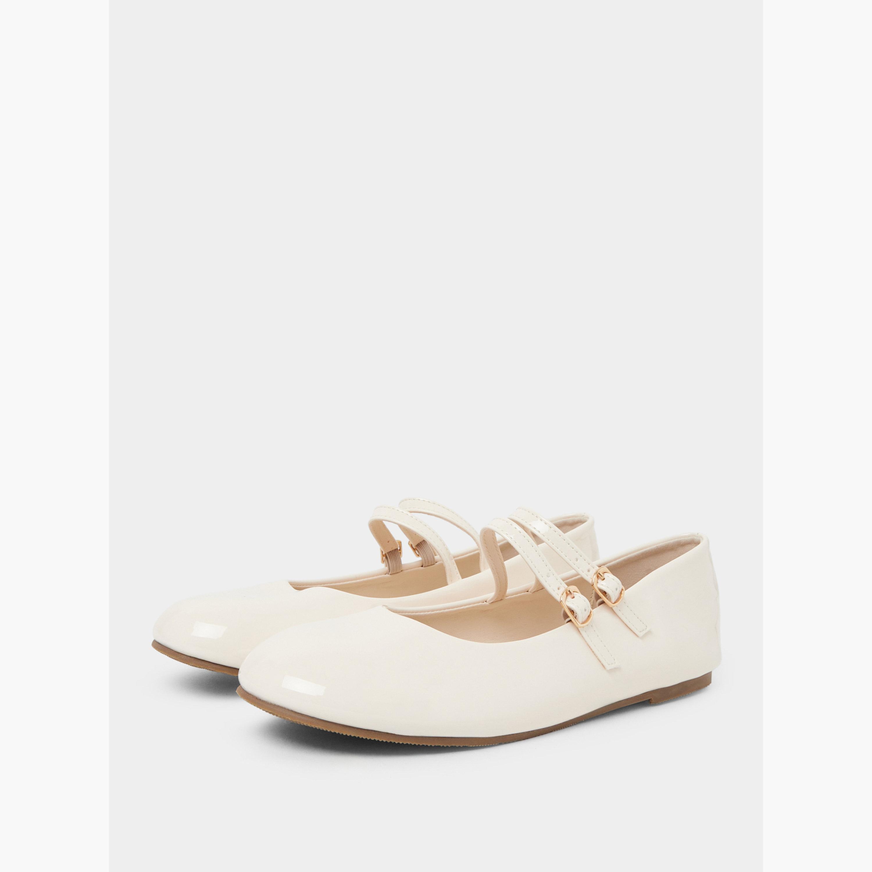 حذاء باليرينا سادة بأشرطة مزدوجة-women-shoes-ballerinas-image-1
