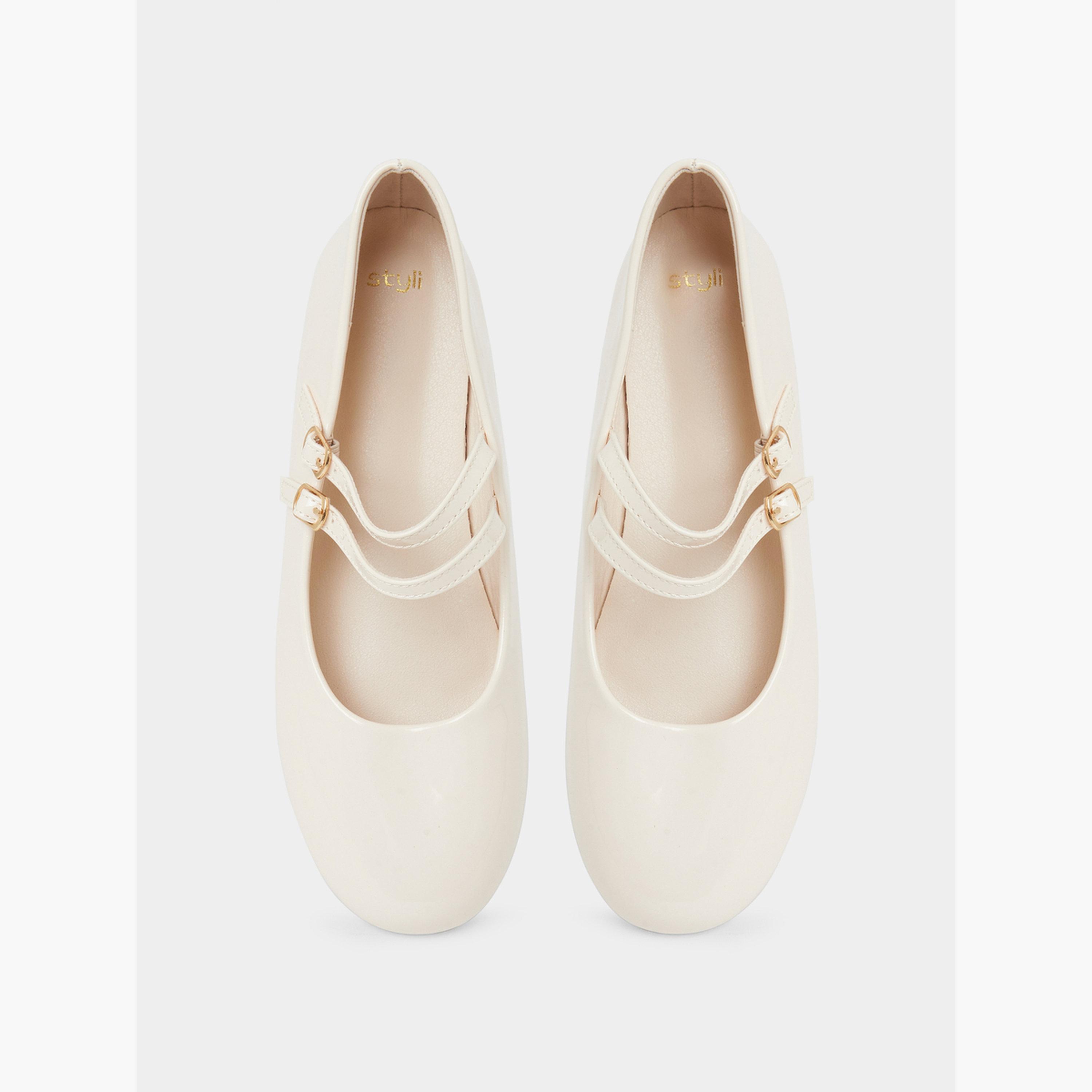 حذاء باليرينا سادة بأشرطة مزدوجة-women-shoes-ballerinas-image-4