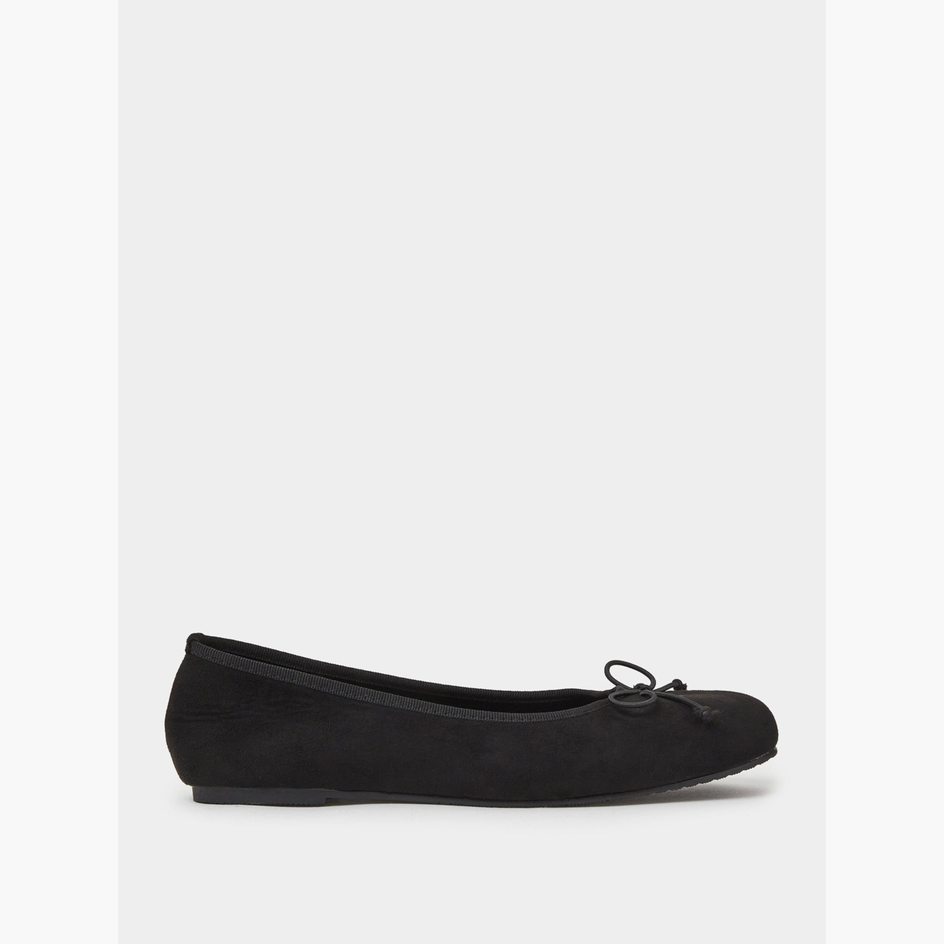 Styli Plain Bow Detail Ballerina Shoes-women-shoes-ballerinas-image-2