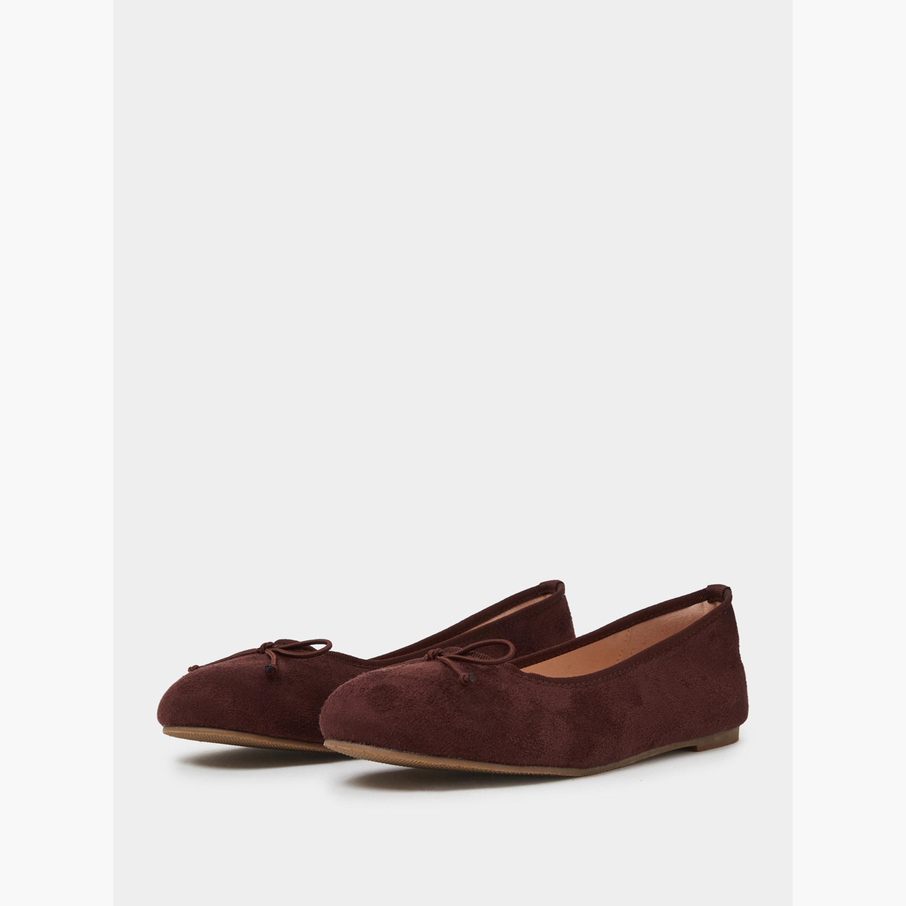 Styli Plain Bow Detail Ballerina Shoes-women-shoes-ballerinas-image-1