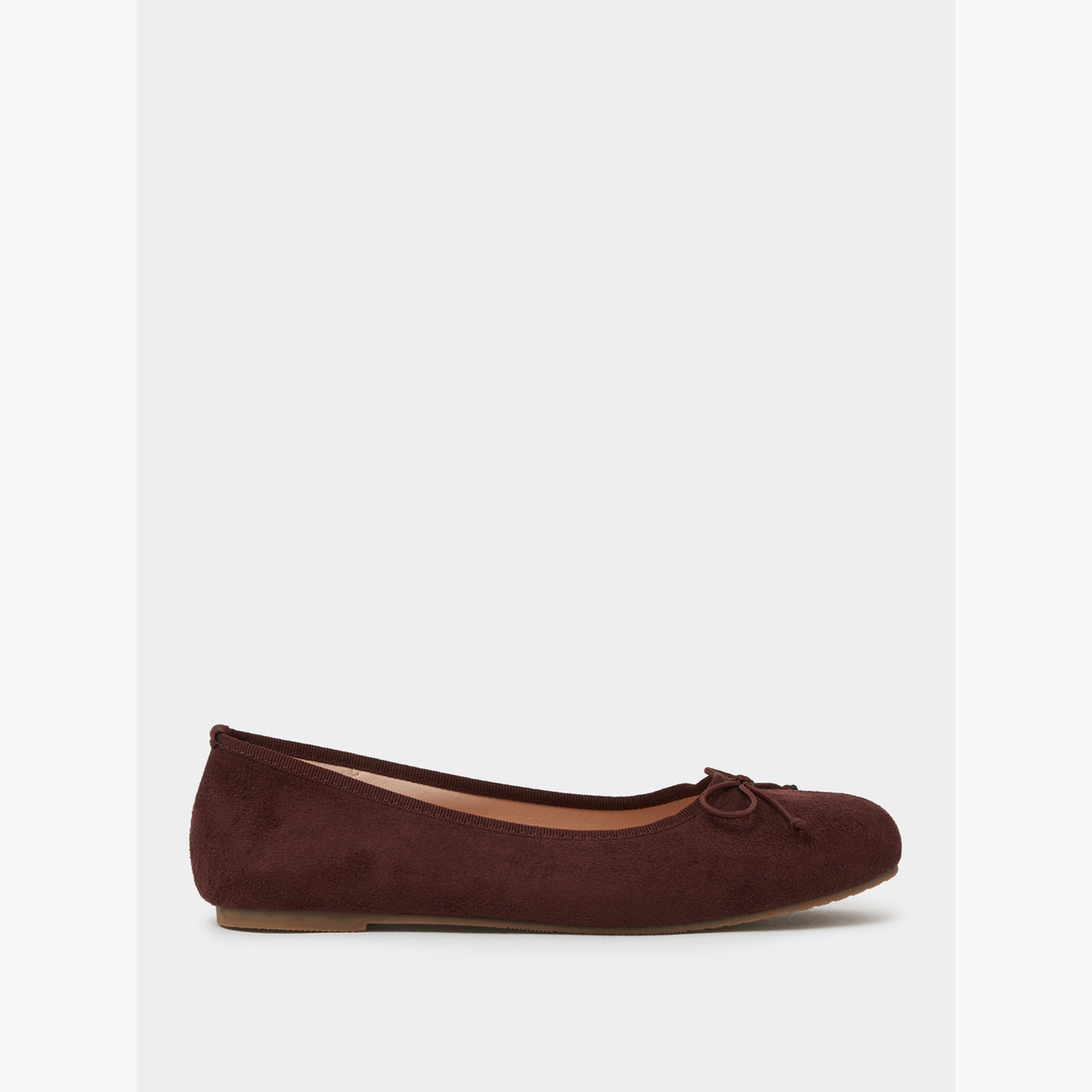 Styli Plain Bow Detail Ballerina Shoes-women-shoes-ballerinas-image-2