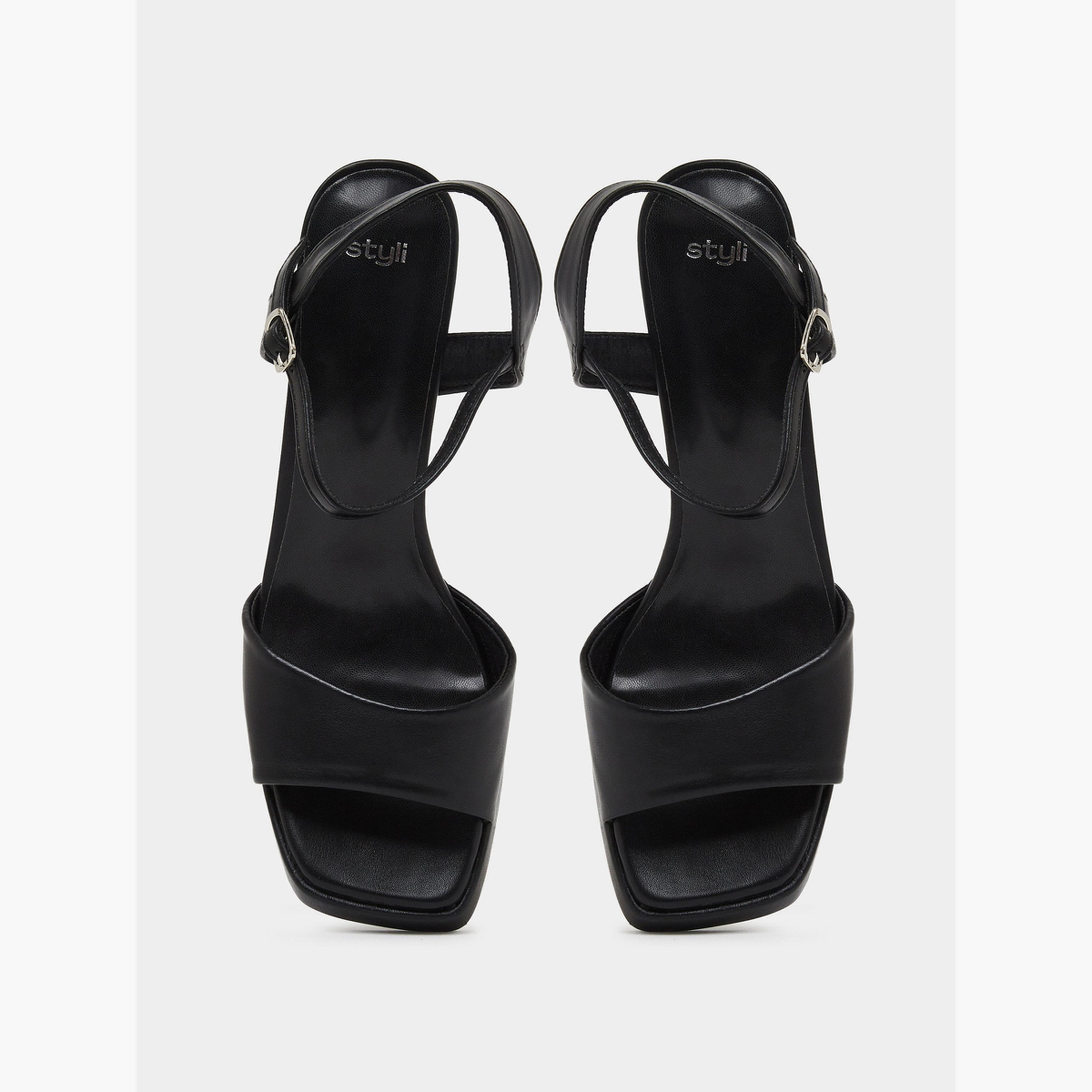 صندل بكعب سميك وشريط كاحل سادة-women-shoes-sandals-heeled-image-3