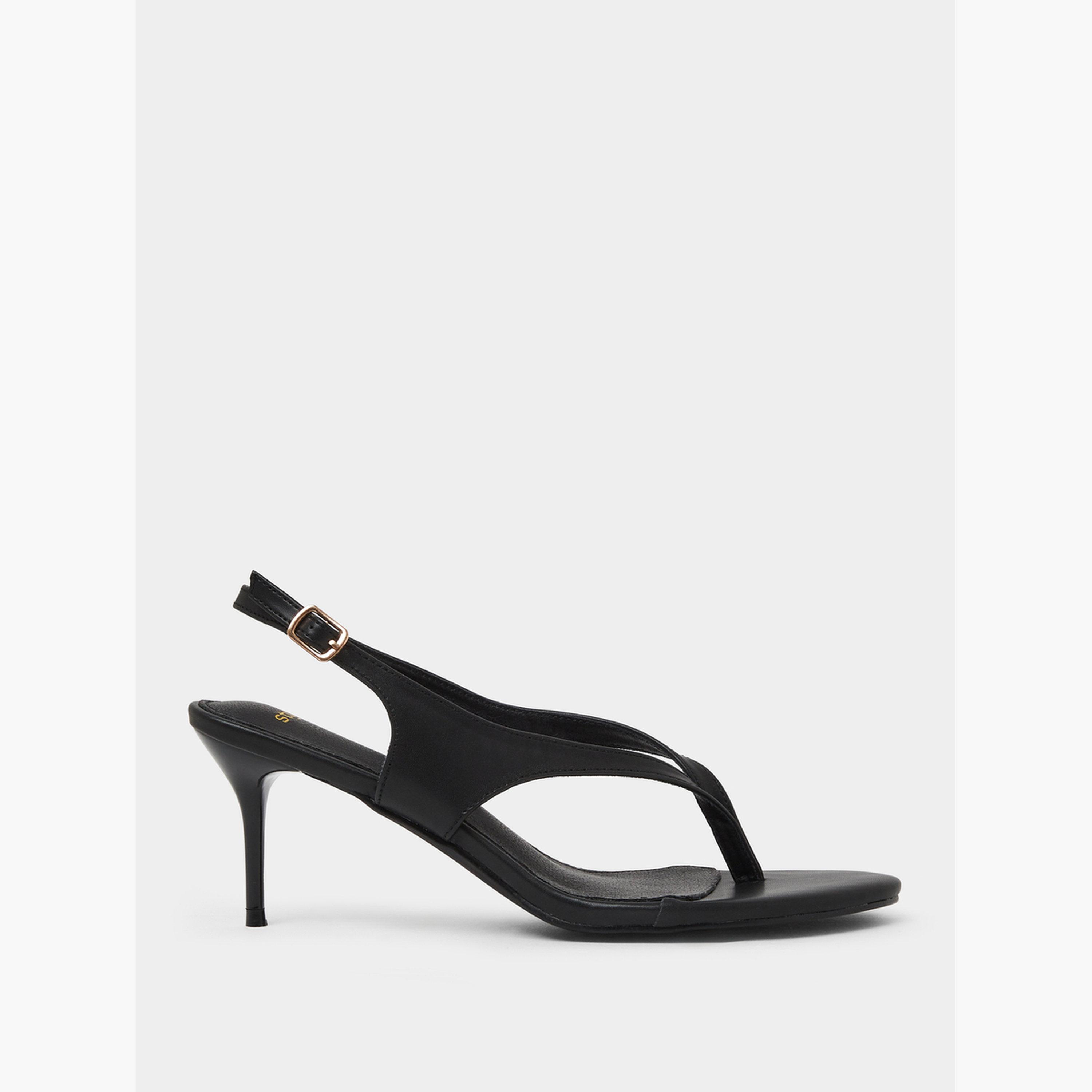صندل بكعب ستيلتو وإصبع سادة-women-shoes-sandals-heeled-image-2