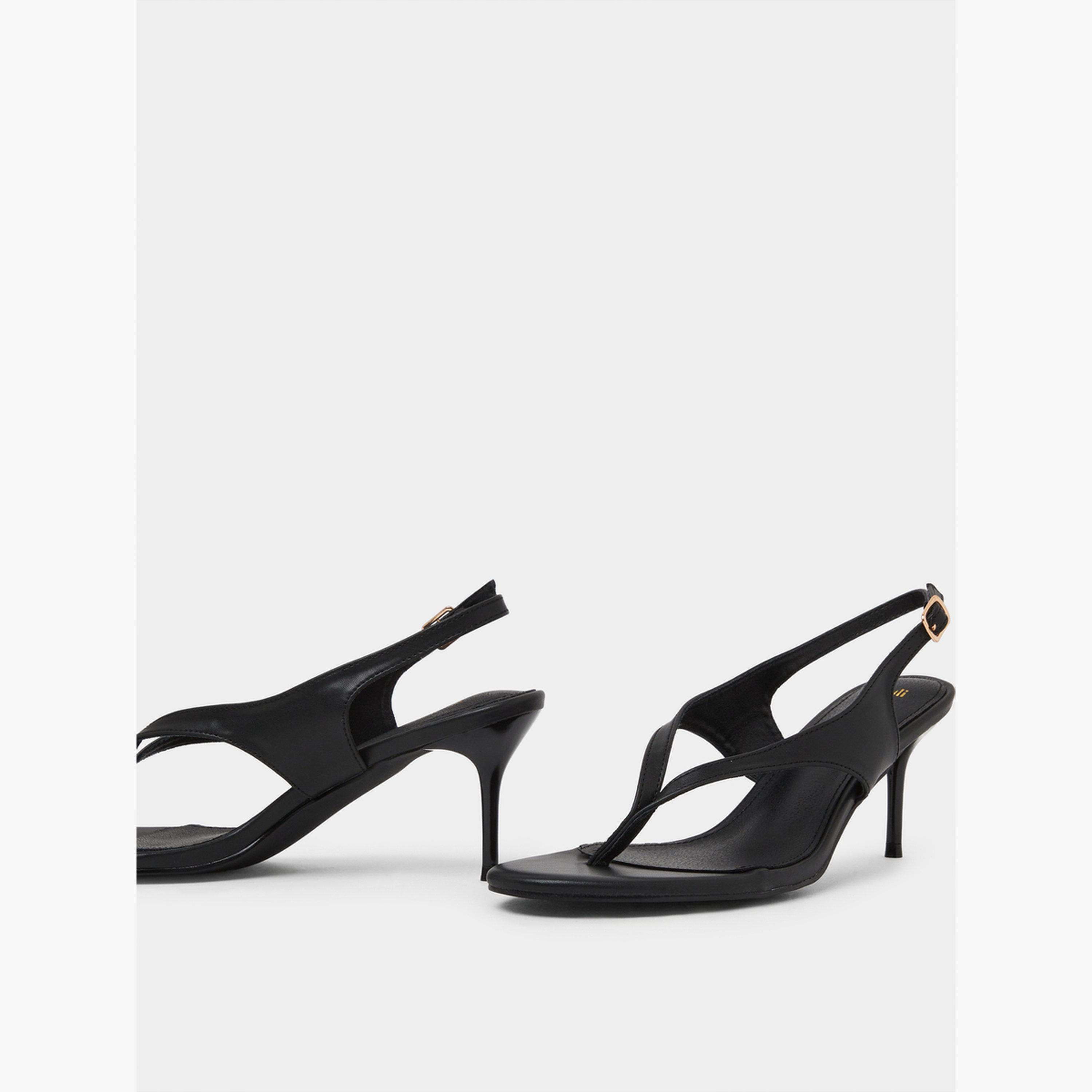 صندل بكعب ستيلتو وإصبع سادة-women-shoes-sandals-heeled-image-4