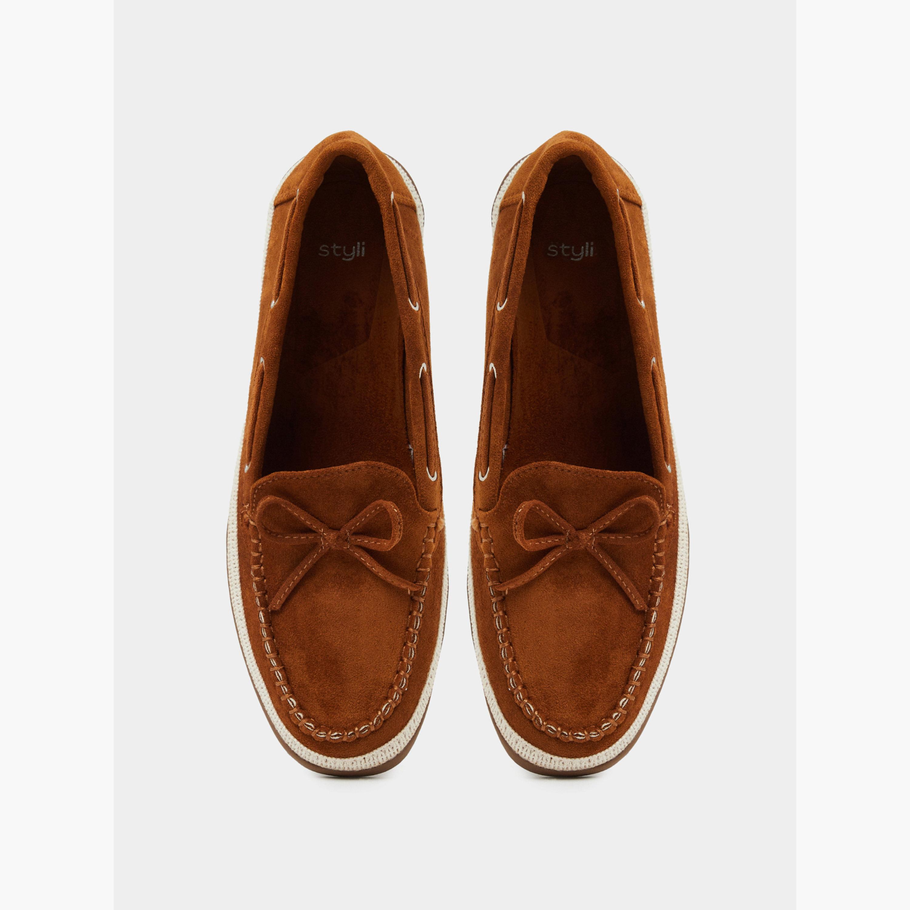 Styli Bow Detail Loafers-women-shoes-flats-loafers-image-4