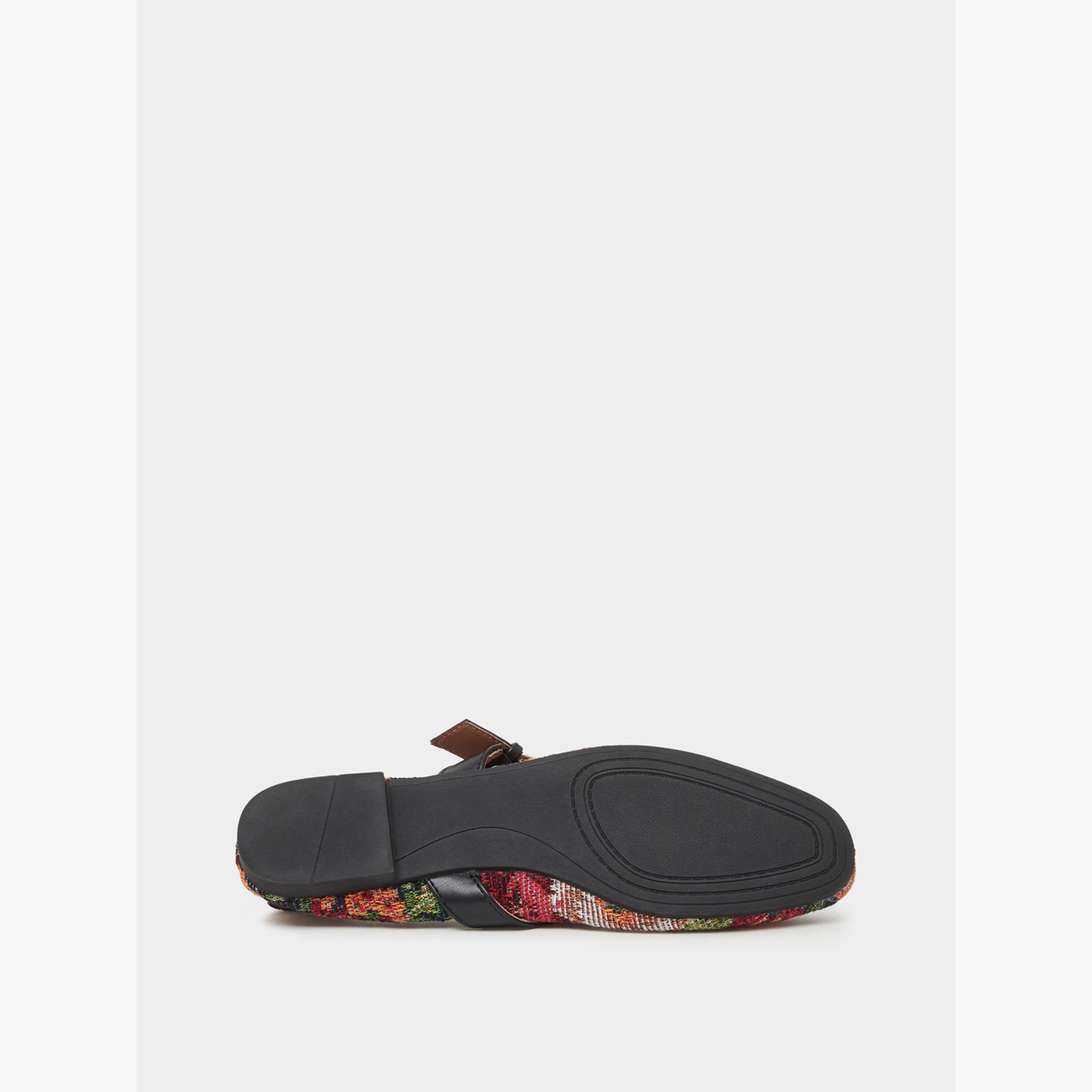 حذاء باليرينا بمقدمة مستديرة وطبعة-women-shoes-ballerinas-image-6