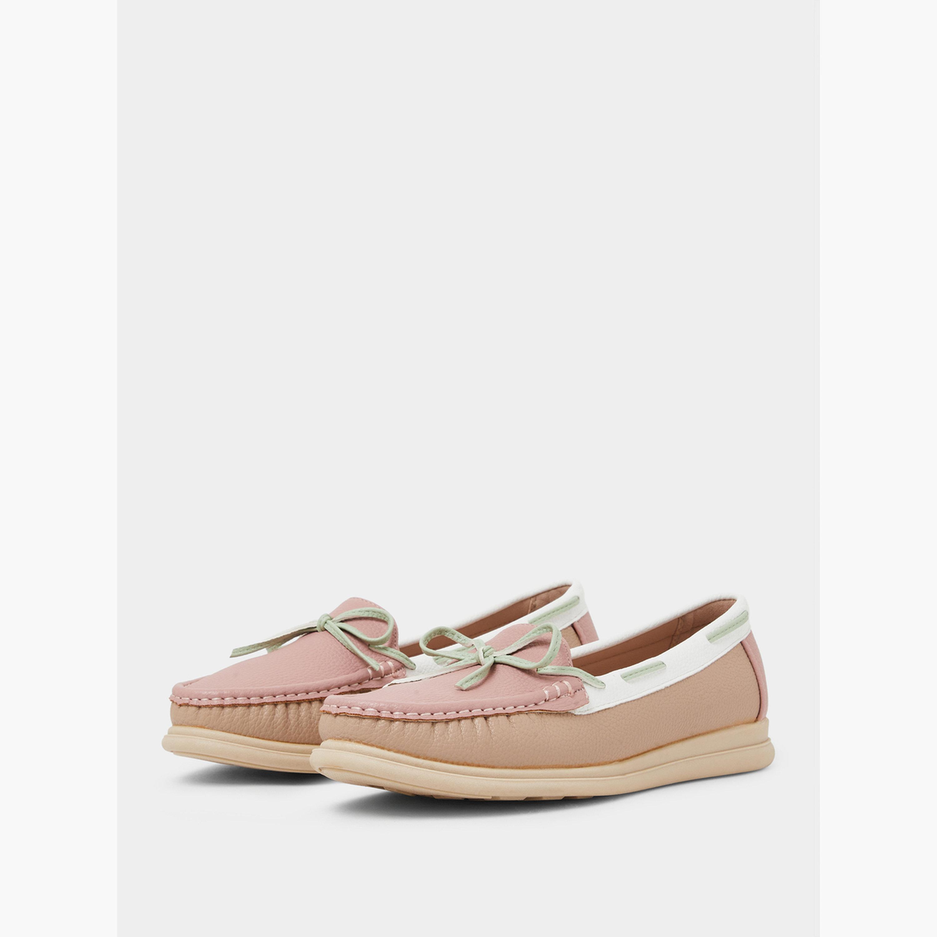 حذاء بتفاصيل عقدة ونمط كتل الألوان-women-shoes-ballerinas-image-1