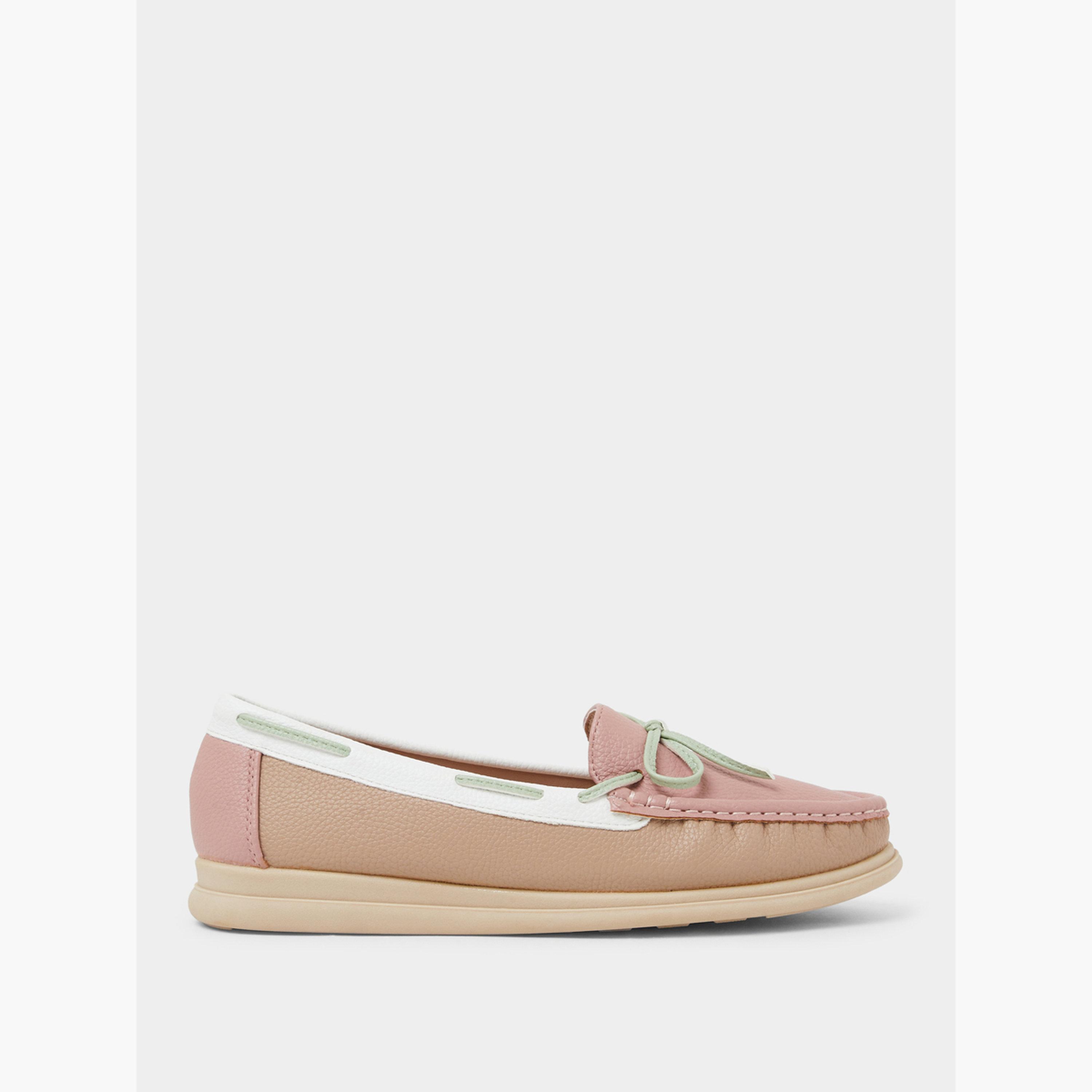 حذاء بتفاصيل عقدة ونمط كتل الألوان-women-shoes-ballerinas-image-2