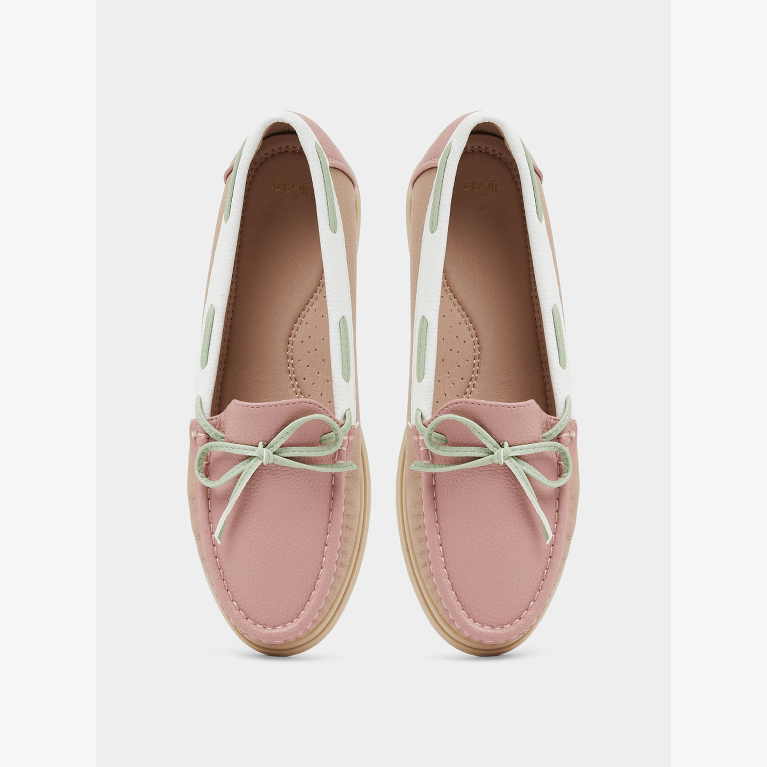 حذاء بتفاصيل عقدة ونمط كتل الألوان-women-shoes-ballerinas-image-3