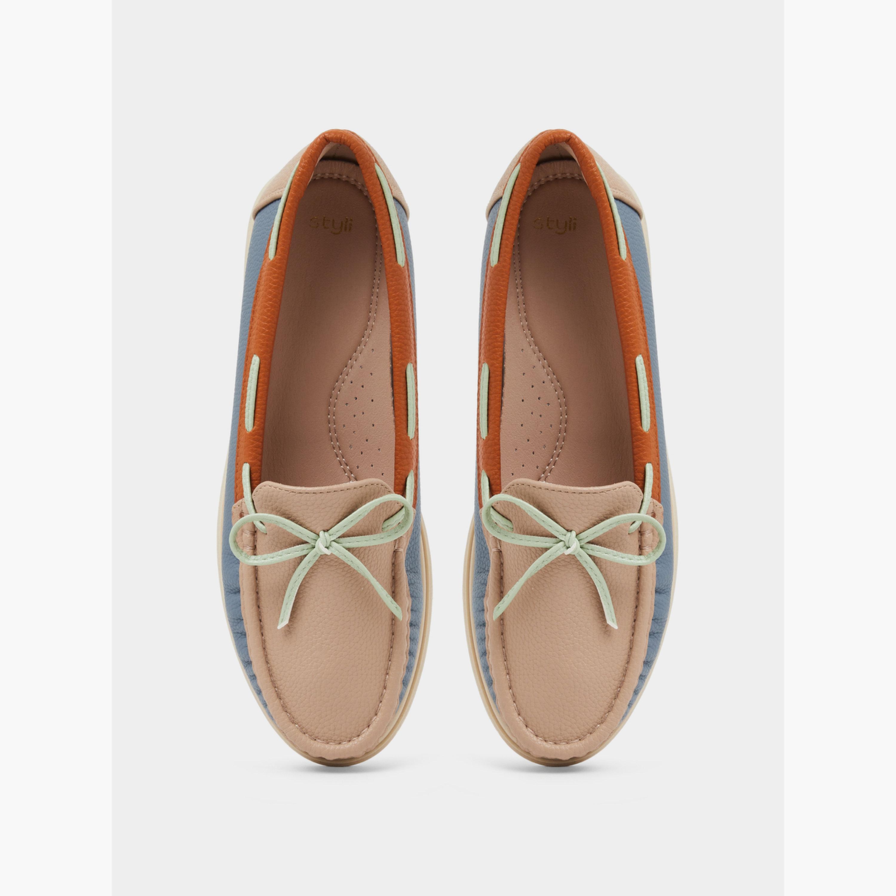 حذاء بتفاصيل عقدة ونمط كتل الألوان-women-shoes-ballerinas-image-3