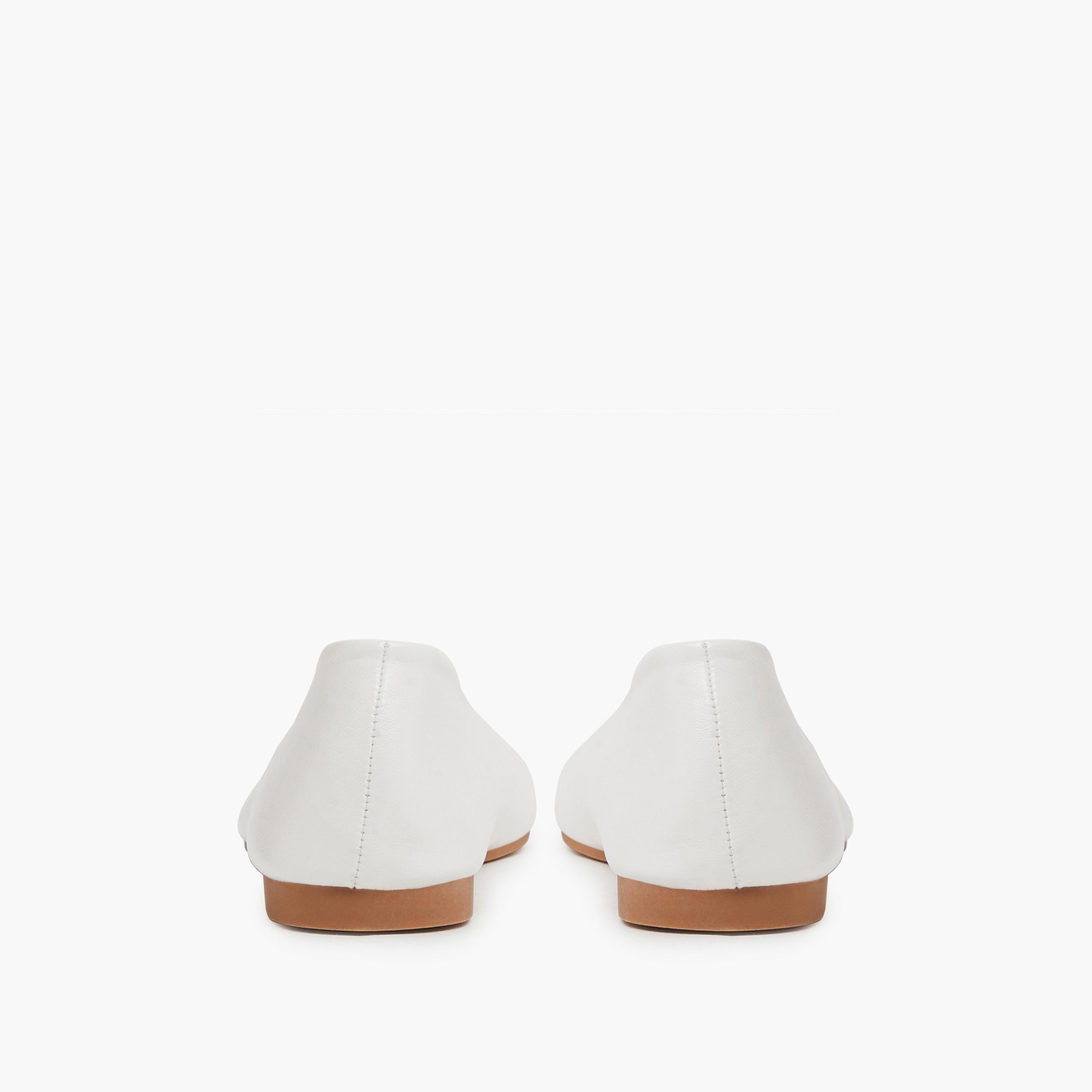 Styli White Metal Detail Round Toe Ballerina Shoes-women-shoes-ballerinas-image-5