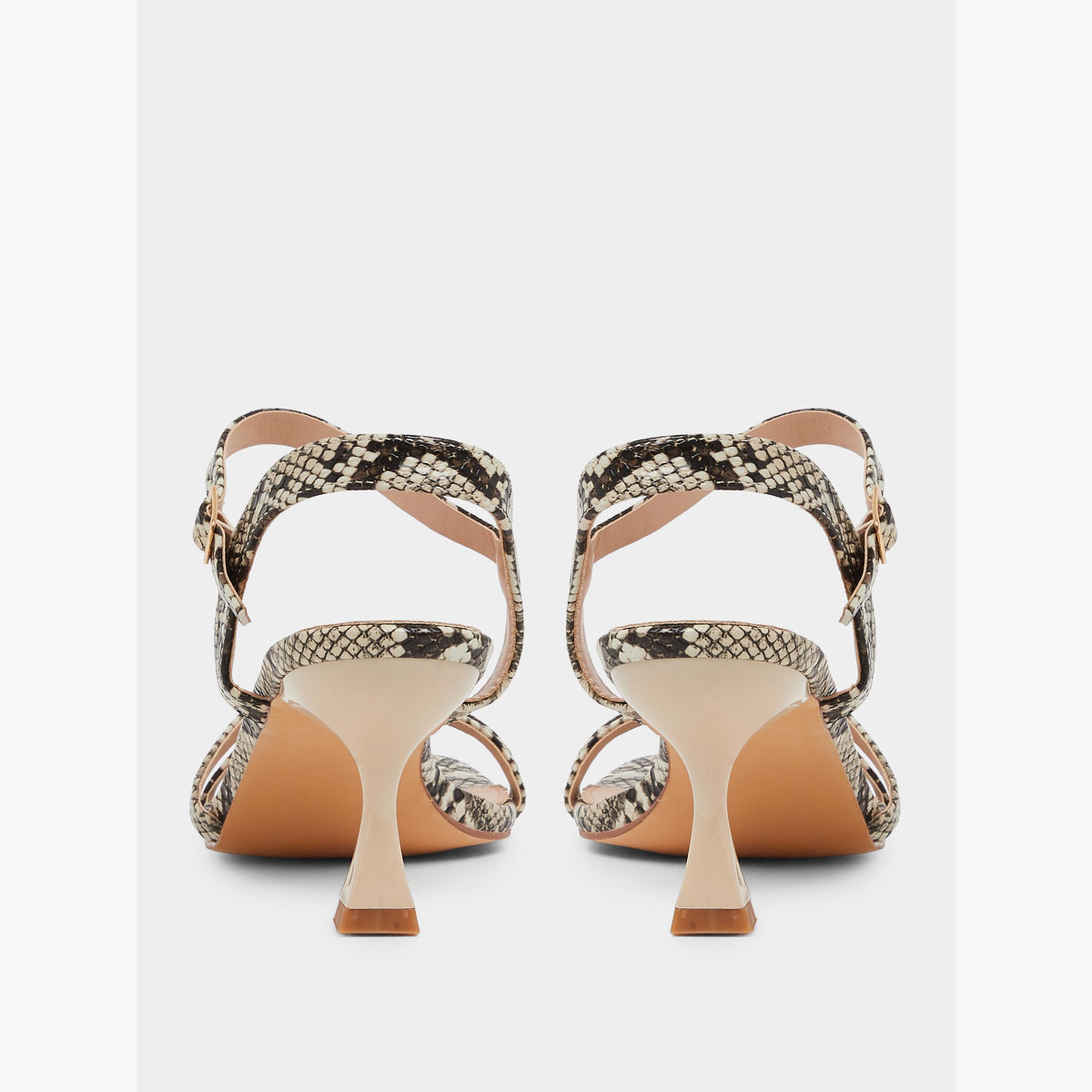 Styli Snakeskin Print Stiletto Heel Sandals-women-shoes-sandals-heeled-image-5