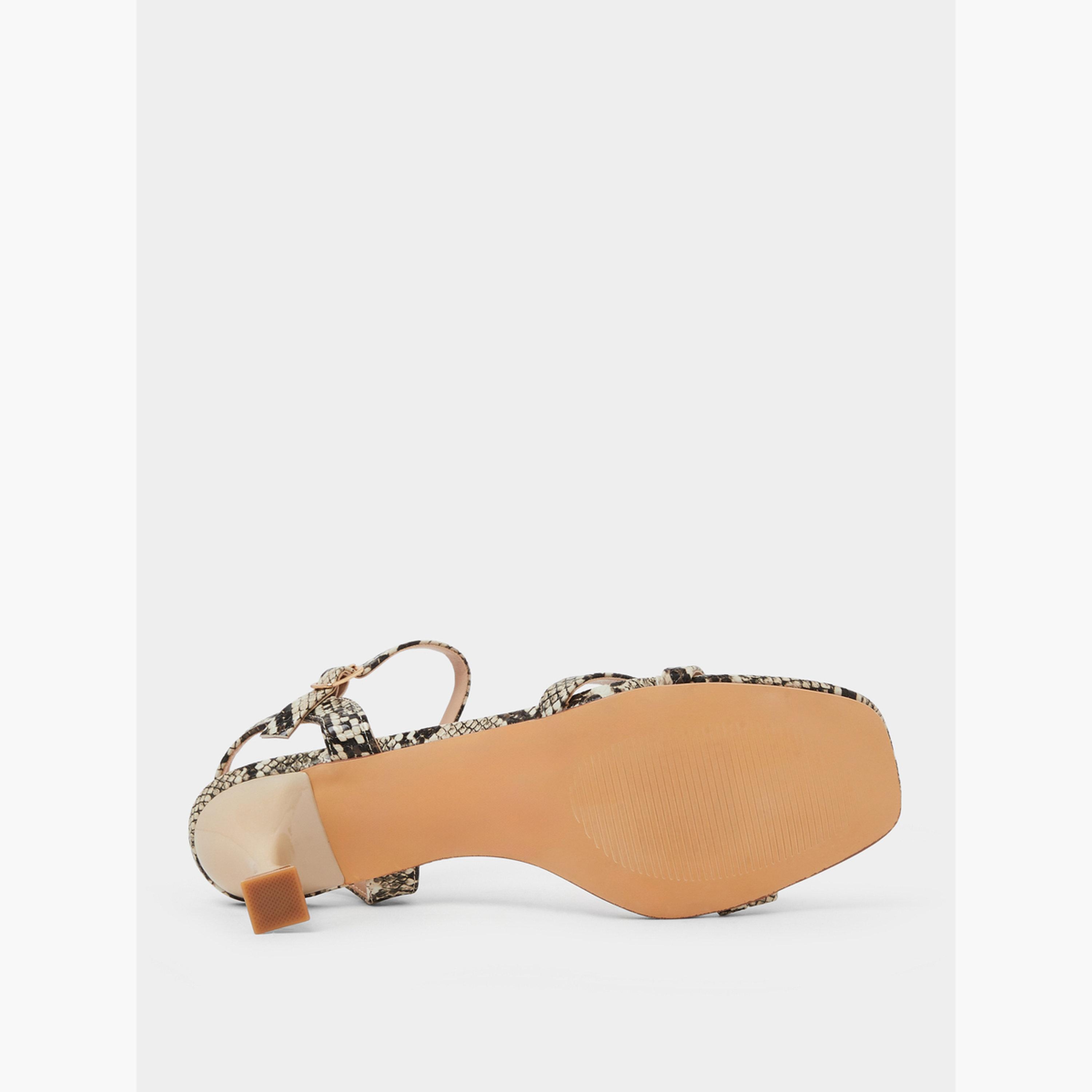 Styli Snakeskin Print Stiletto Heel Sandals-women-shoes-sandals-heeled-image-6
