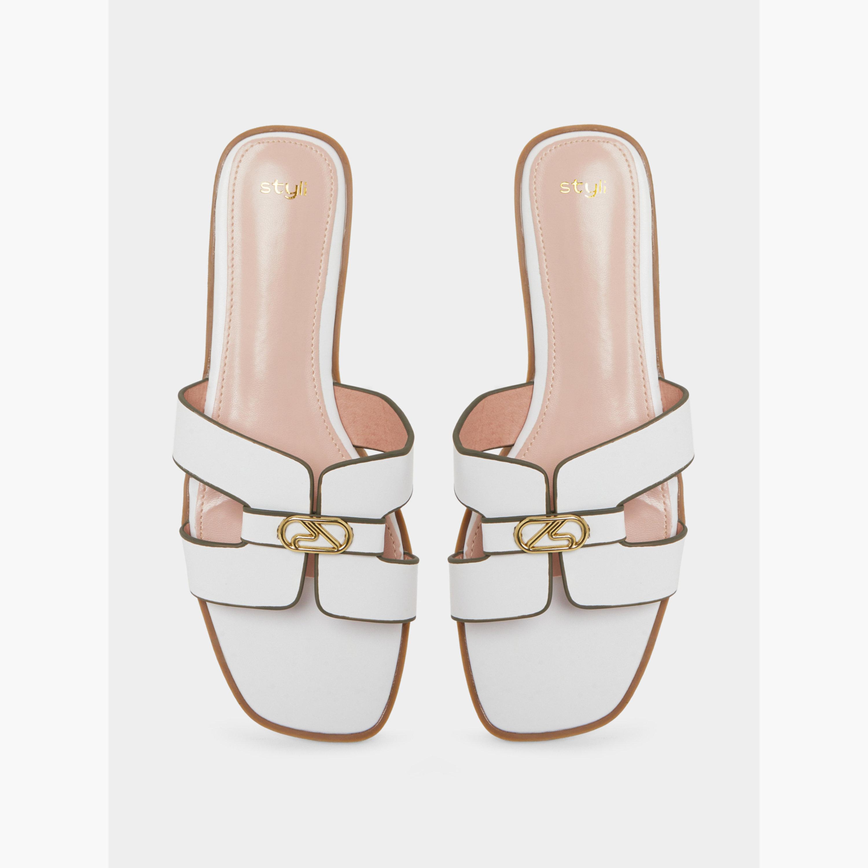صندل فلات بسيور مفرغة-women-shoes-sandals-flats-image-3