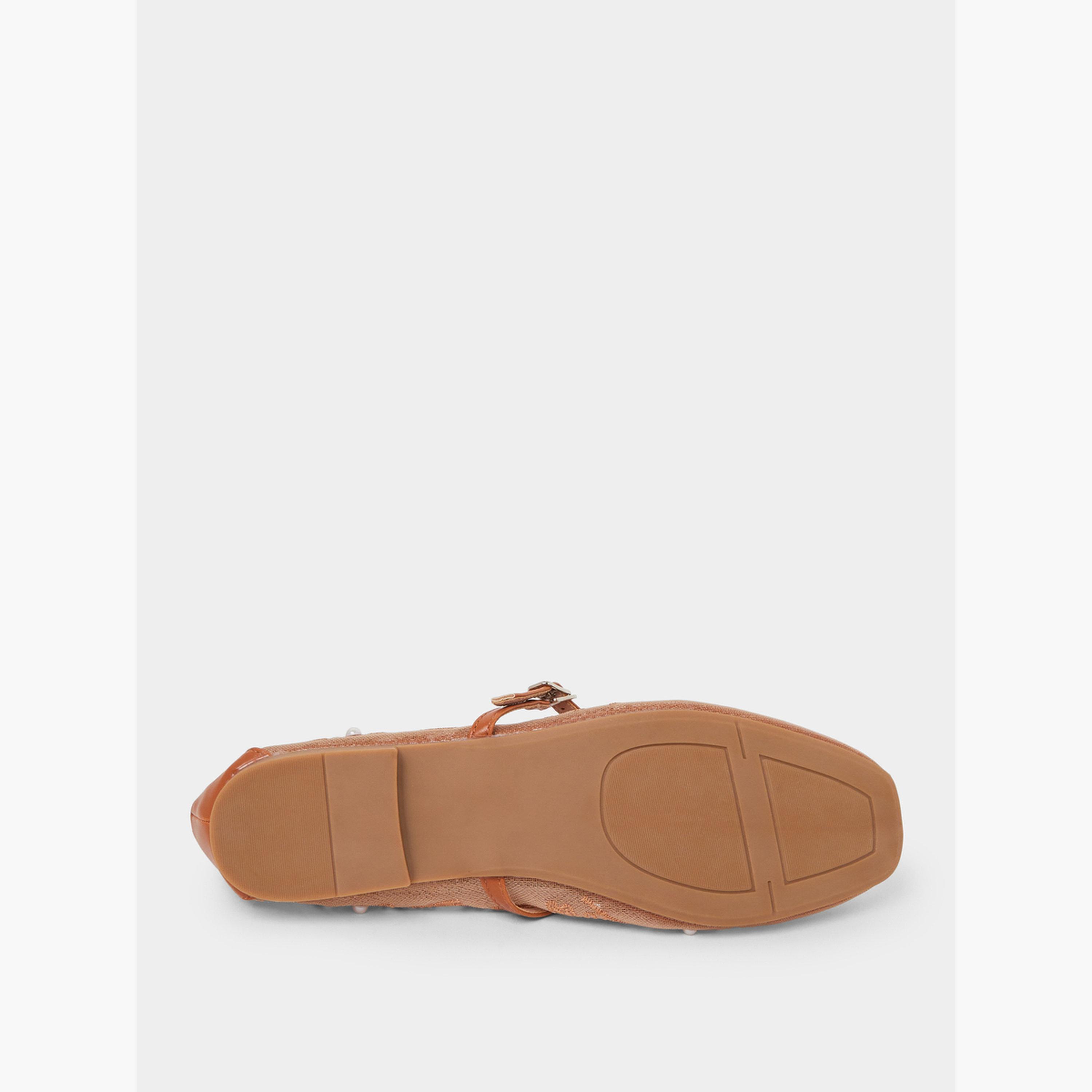 Styli Bronze Embroidered Mesh Ballerina-women-shoes-ballerinas-image-6