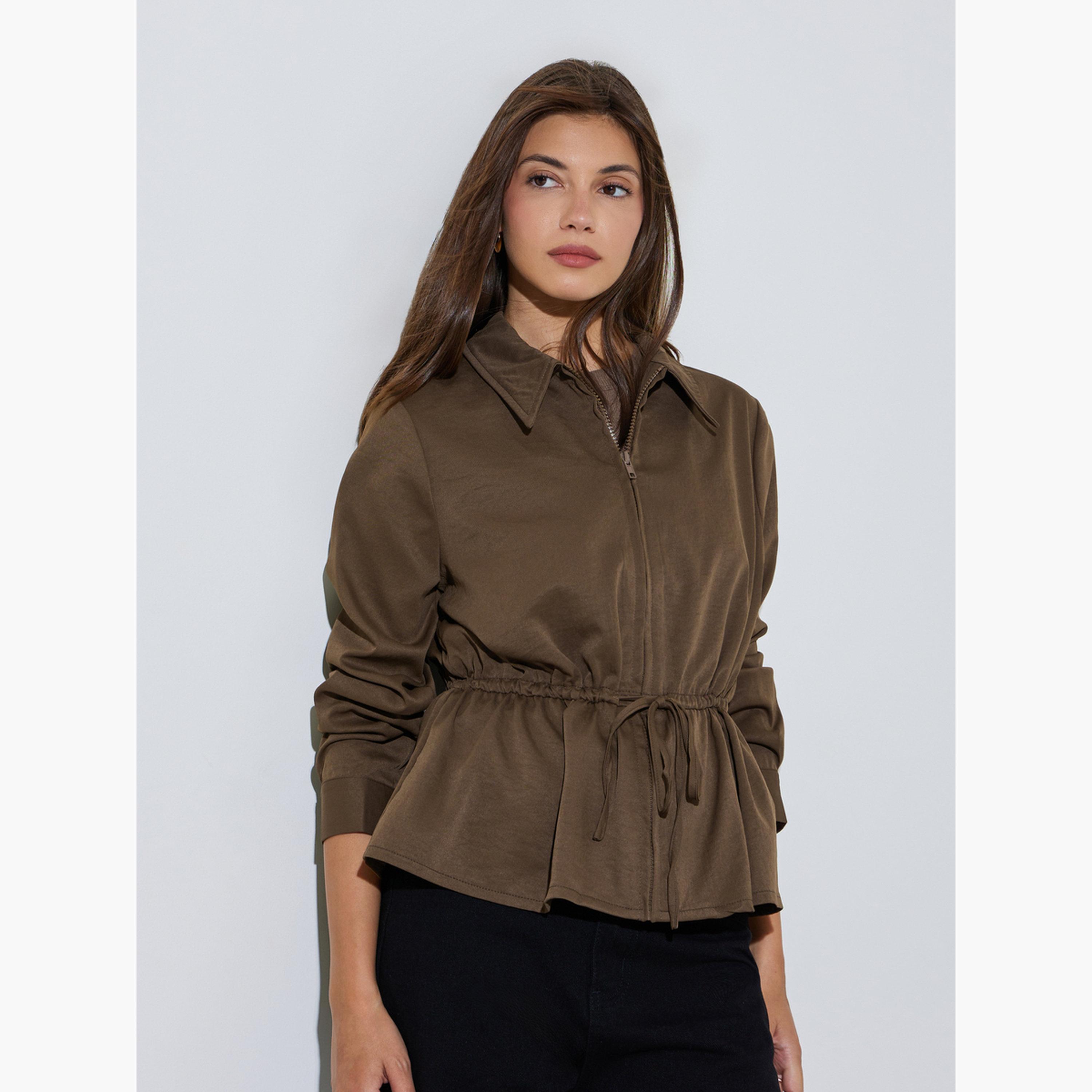 بلوزة بأكمام طويلة ورباط خصر-women-clothing-shirtsandblouses-shirts-image-1