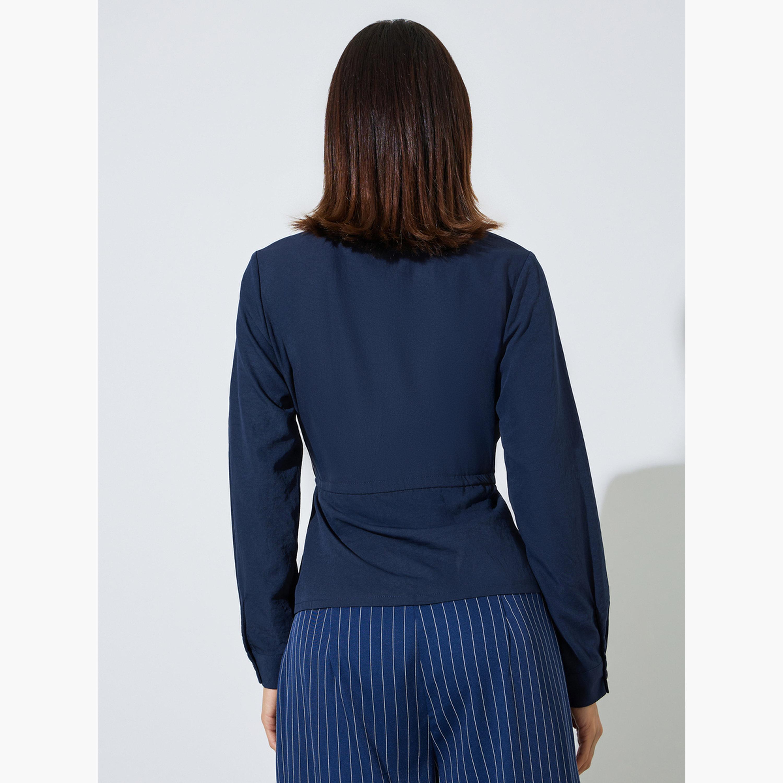 قميص بأكمام طويلة برباط خصر-women-clothing-shirtsandblouses-blouses-image-3