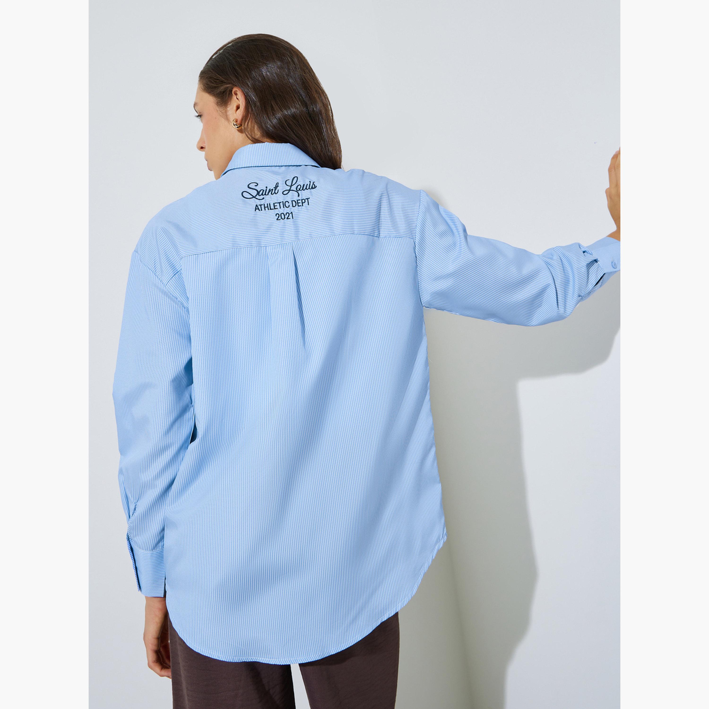 قميص بقصة مريحة ومخطط-women-clothing-shirtsandblouses-shirts-image-4