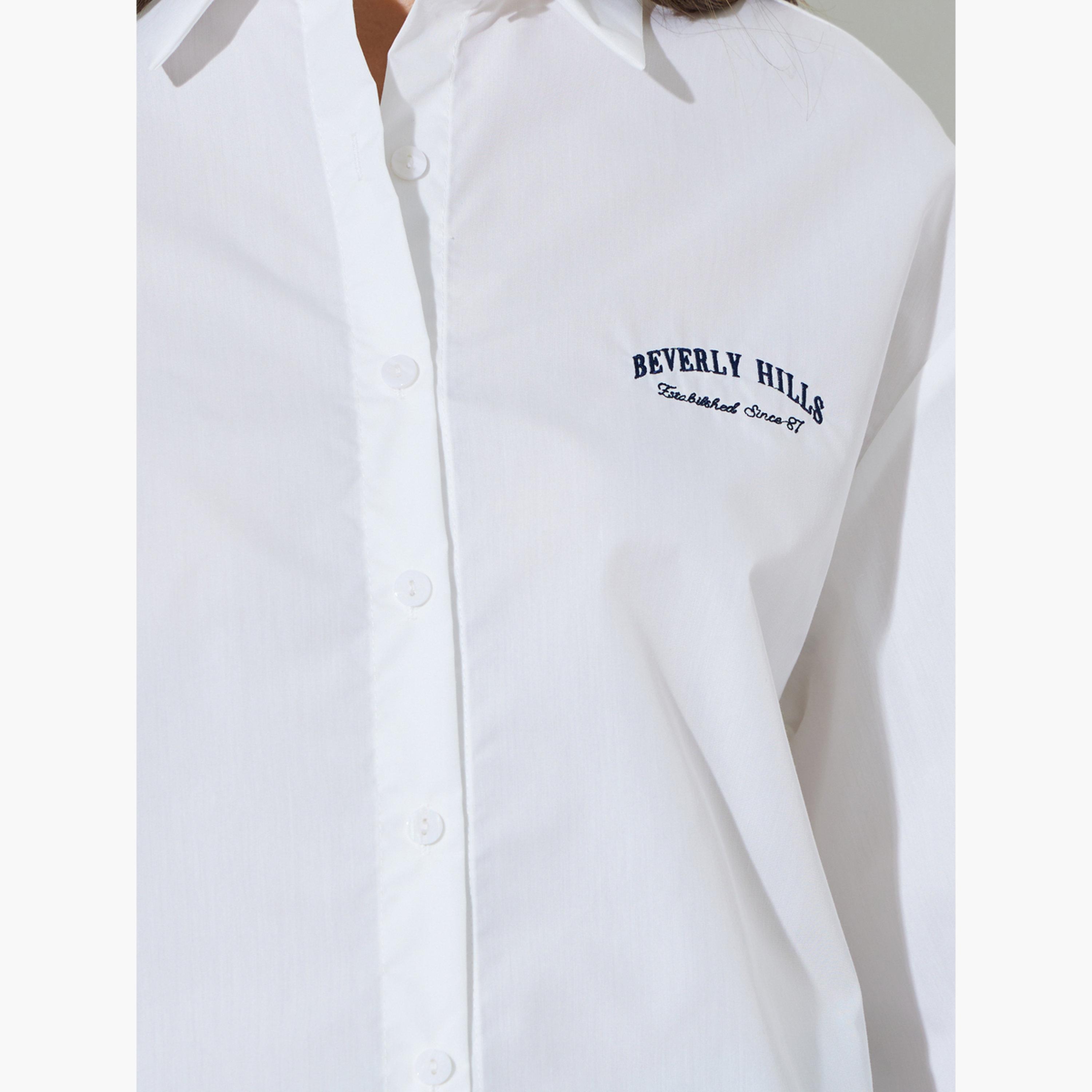 بلوزة طويلة أوف وايت بأساور مضلعة-women-clothing-shirtsandblouses-shirts-image-5