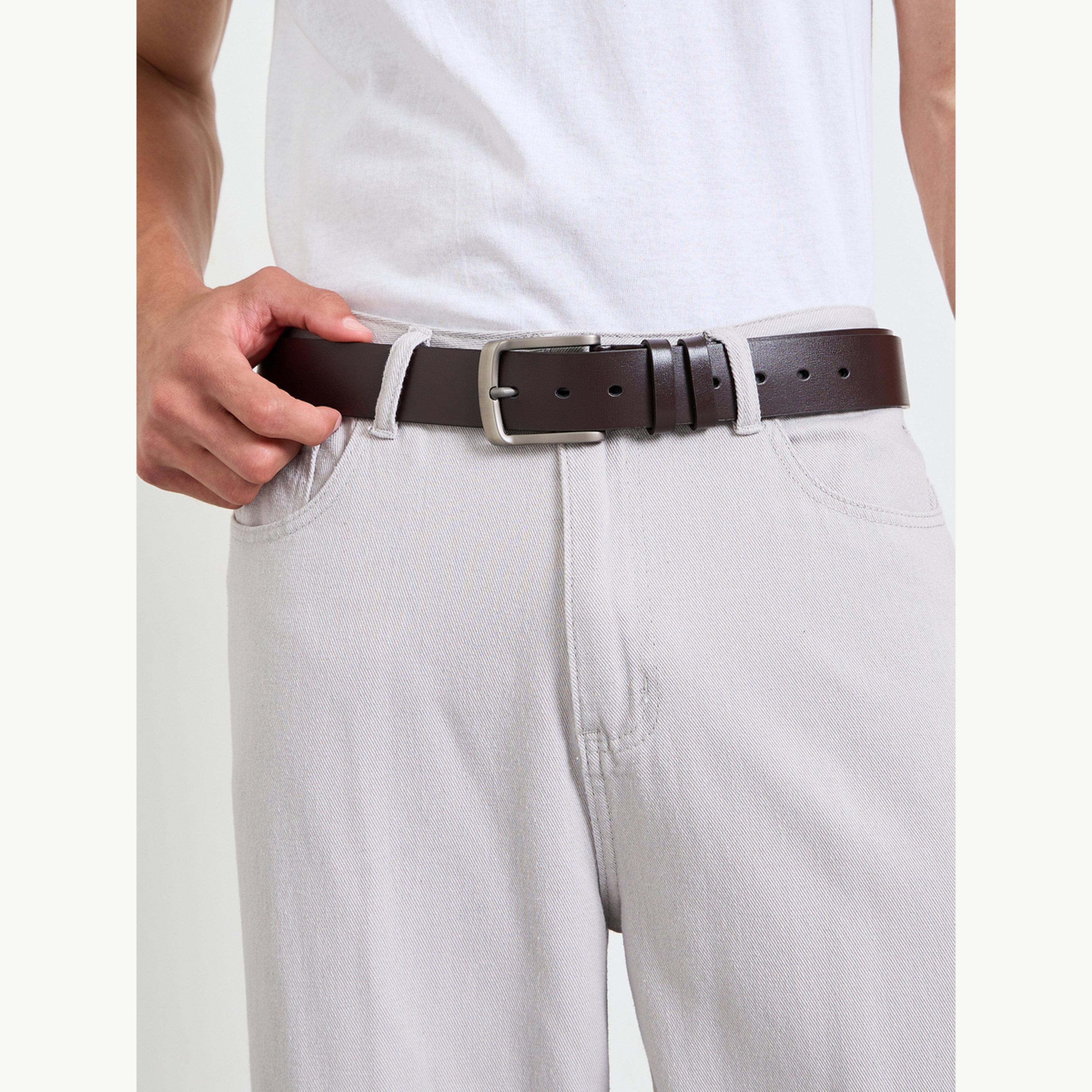 Styli Men Square Buckle Casual Belt-men-beltsandwallets-belts-image-2