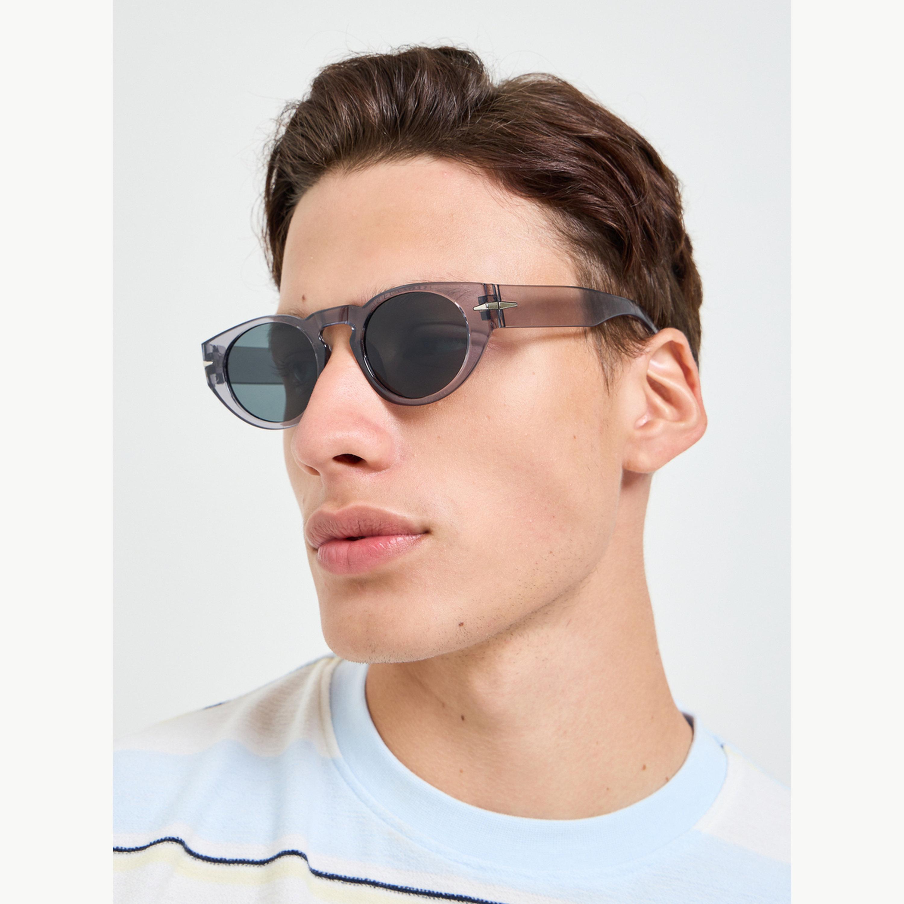 Styli Solid Round Sunglasses-men-sunglasses-image-2