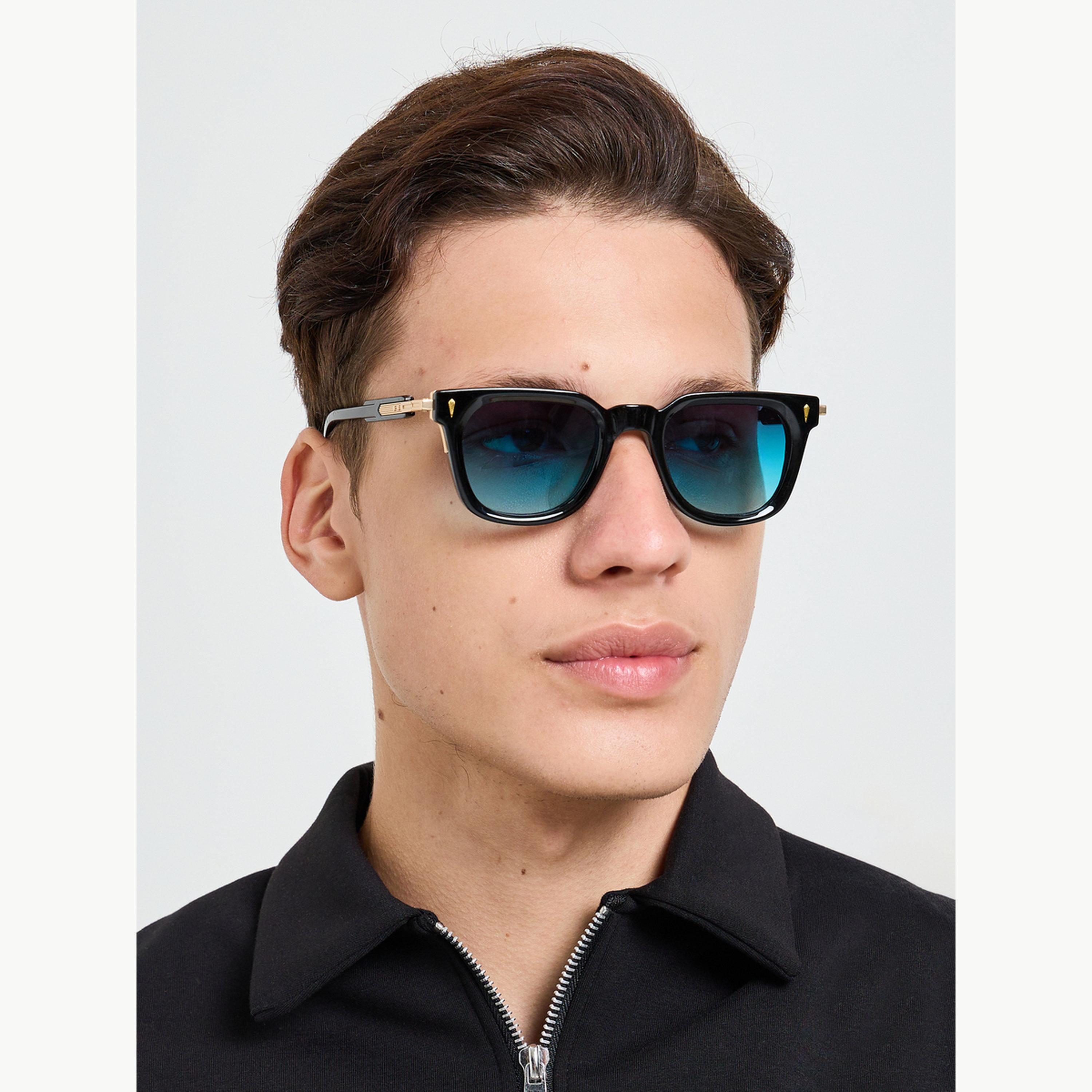 نظارة شمسية ملونة بإطار مربع-men-sunglasses-image-2