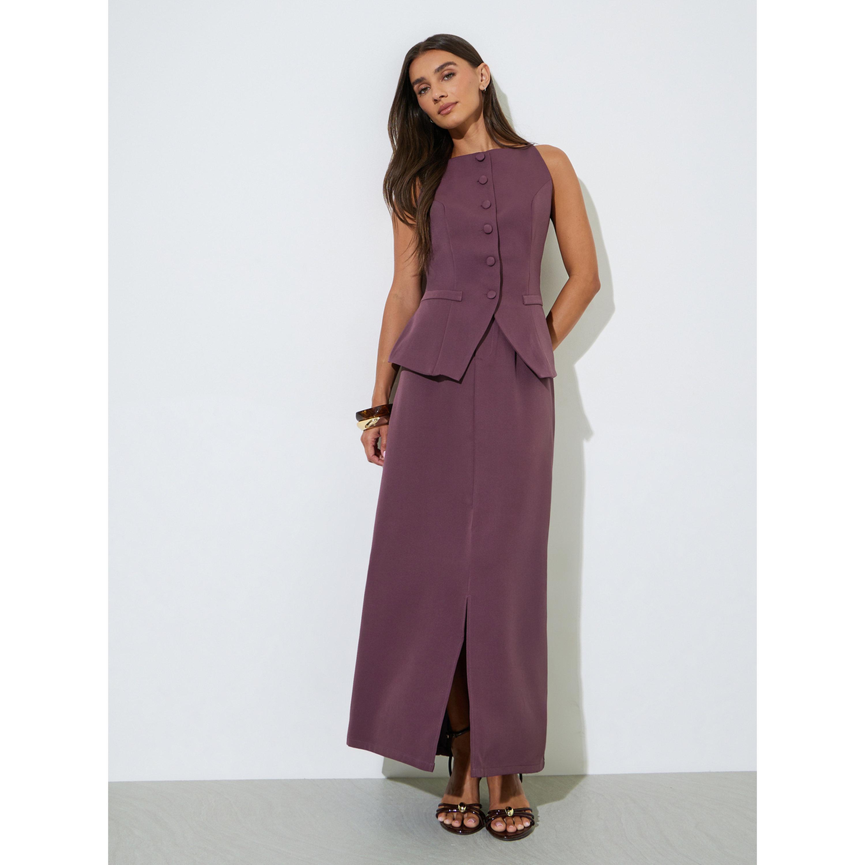 بلوزة سترة بأشرطة وتفاصيل جيوب باللون البنفسجي-women-clothing-shirtsandblouses-blouses-image-2