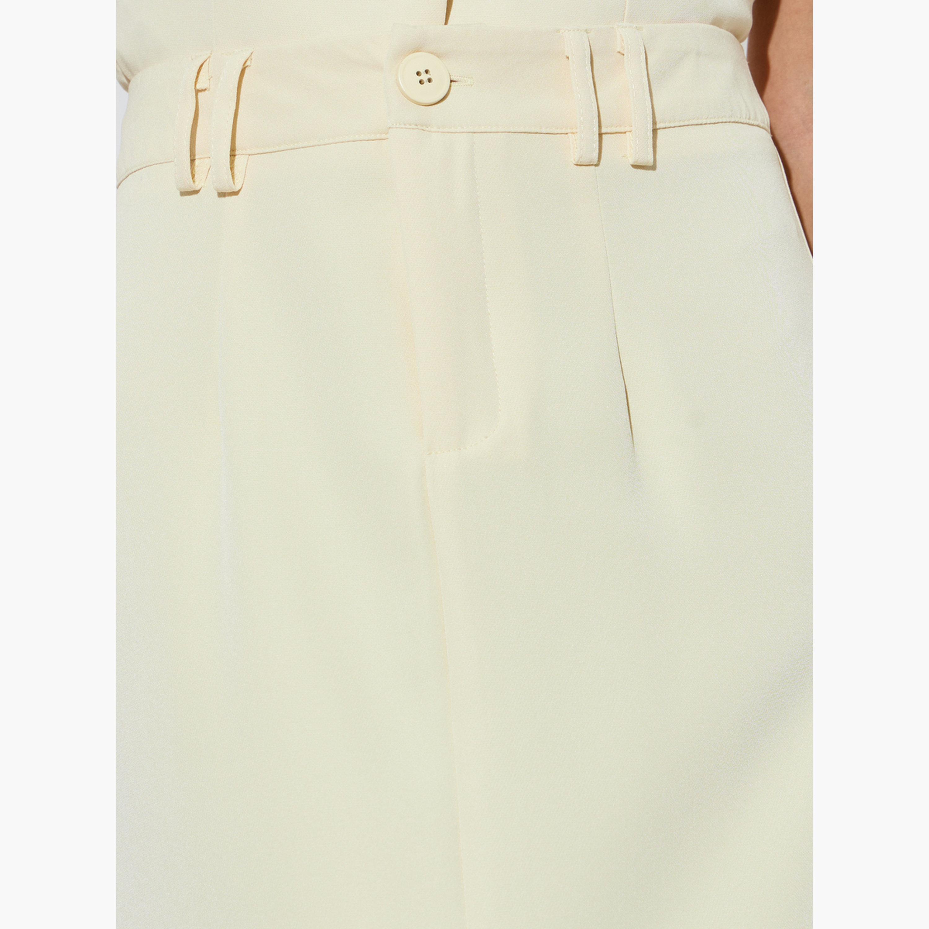 Styli Yellow Pencil Maxi Skirt with Front Slit-women-clothing-bottoms-skirts-image-3