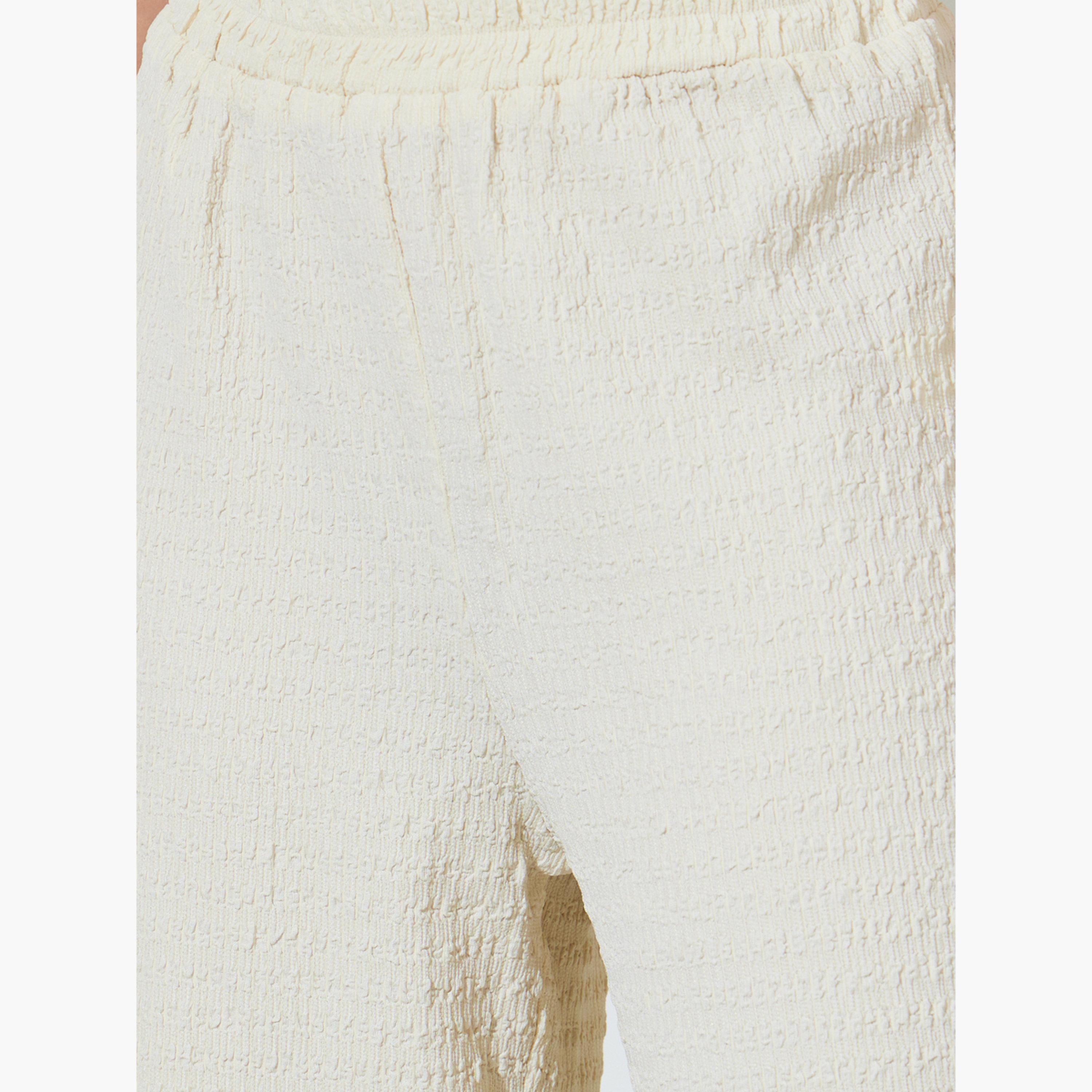 Styli Off White Textured Knit Wide Leg Pants-women-clothing-trousers-image-3