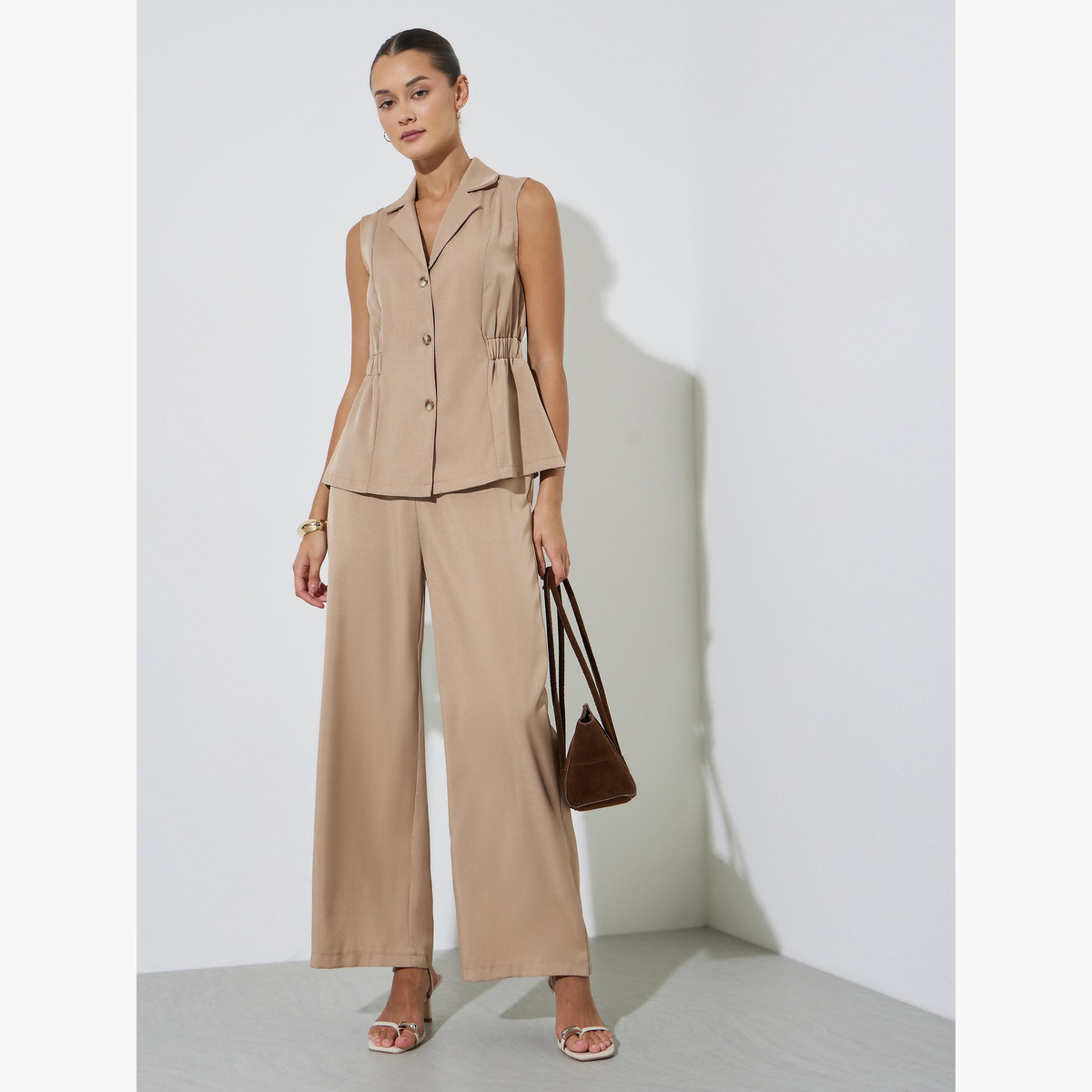 بنطال سادة بأرجل واسعة-women-clothing-bottoms-joggers-image-2
