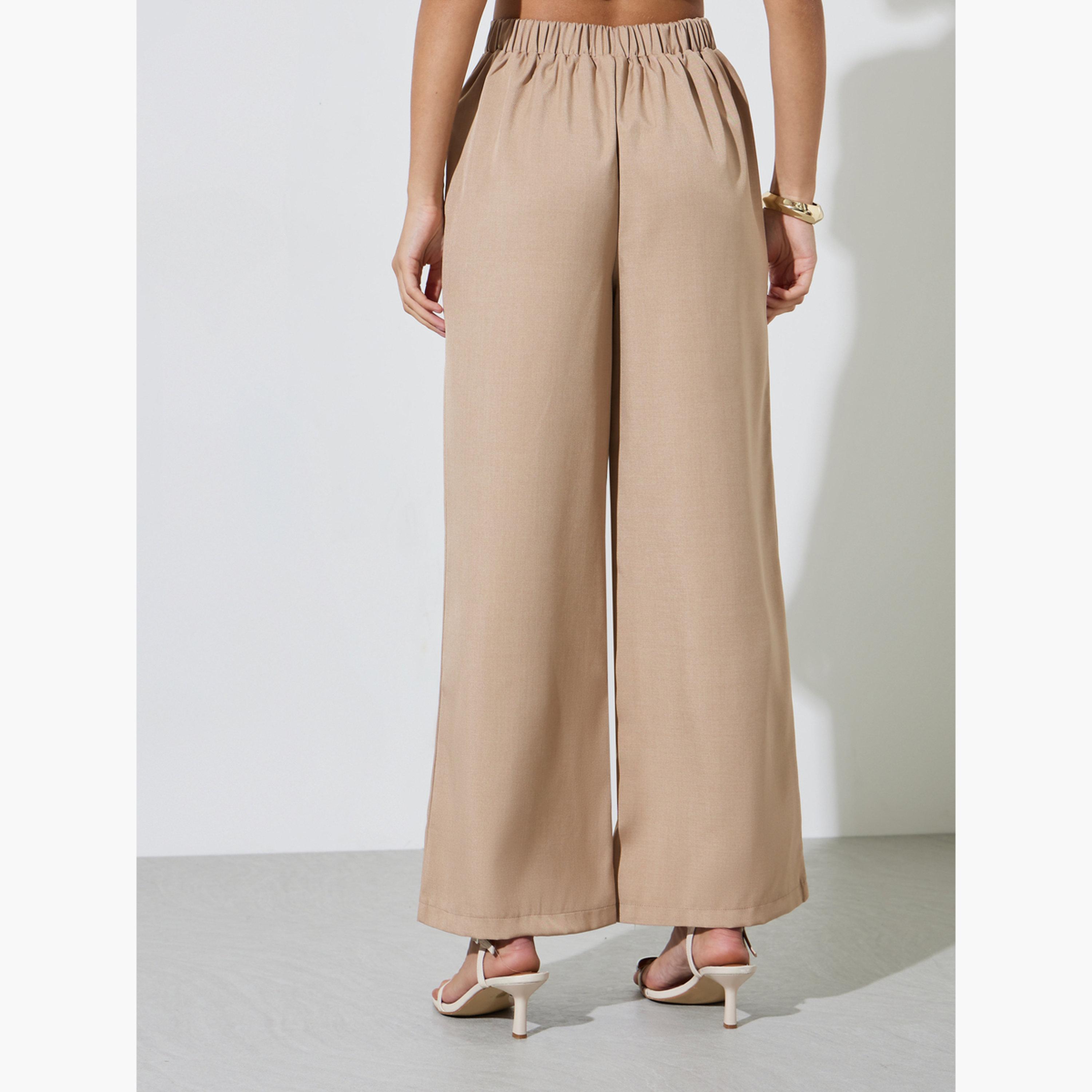 بنطال سادة بأرجل واسعة-women-clothing-bottoms-joggers-image-4
