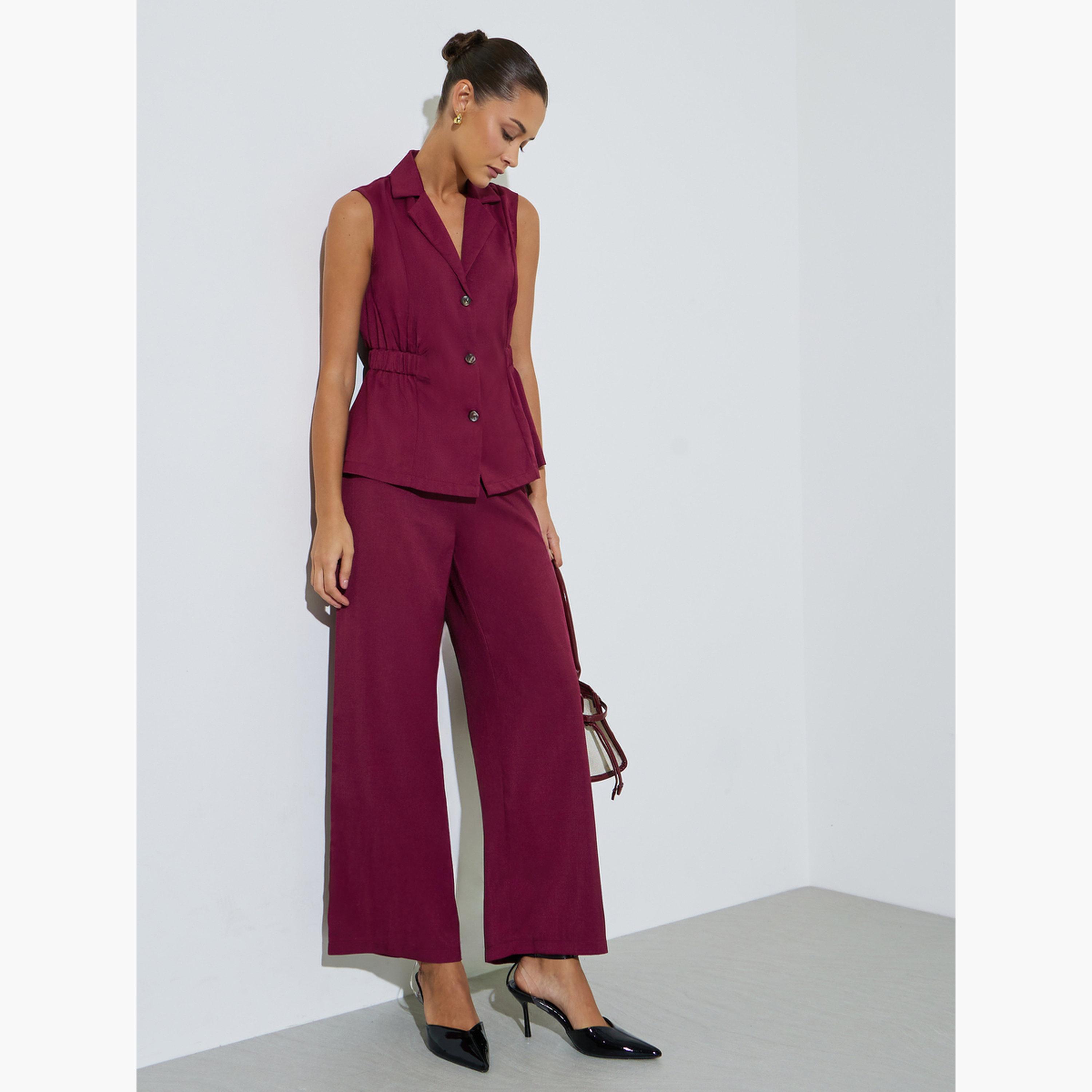 بنطال سادة بأرجل واسعة-women-clothing-bottoms-joggers-image-2