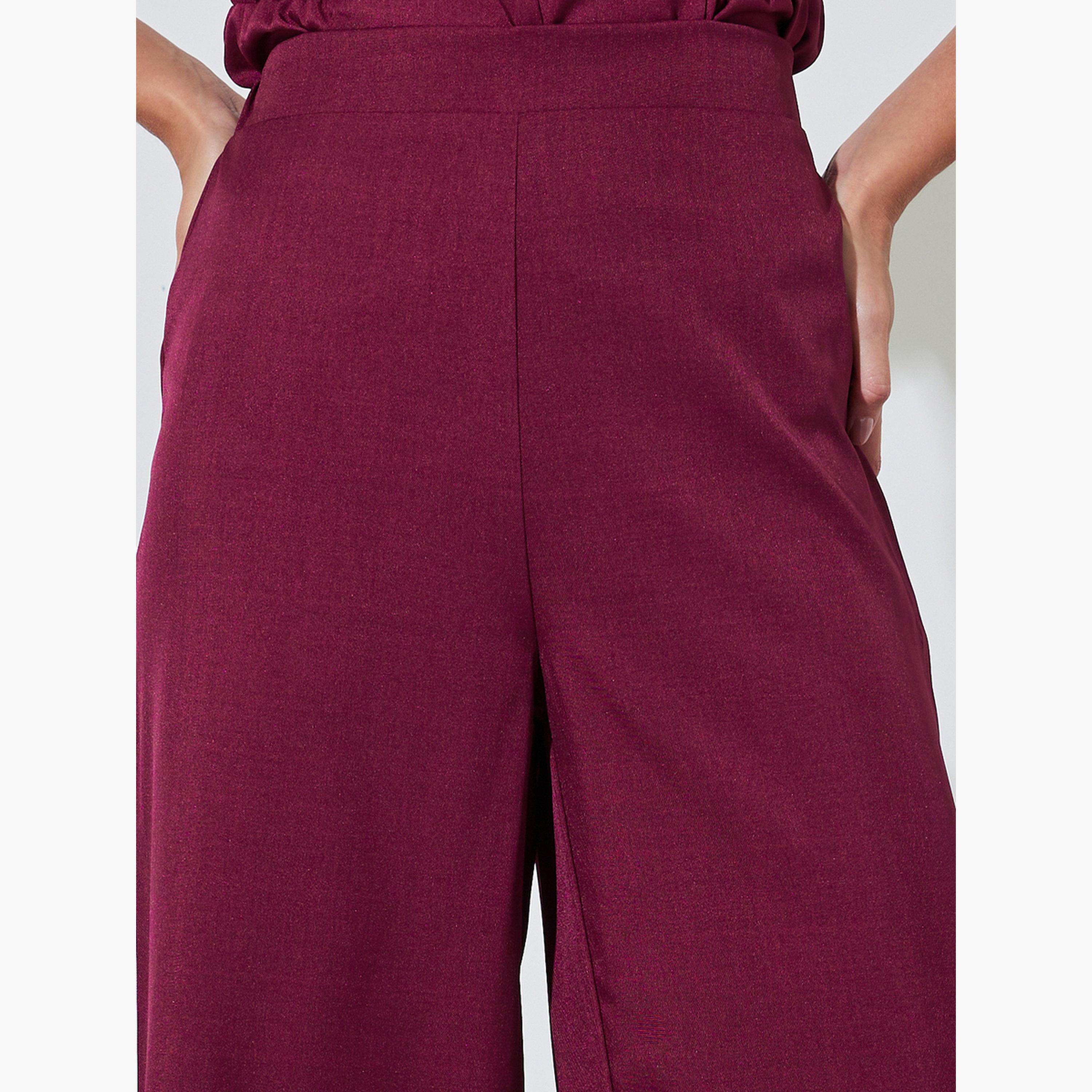 بنطال سادة بأرجل واسعة-women-clothing-bottoms-joggers-image-3