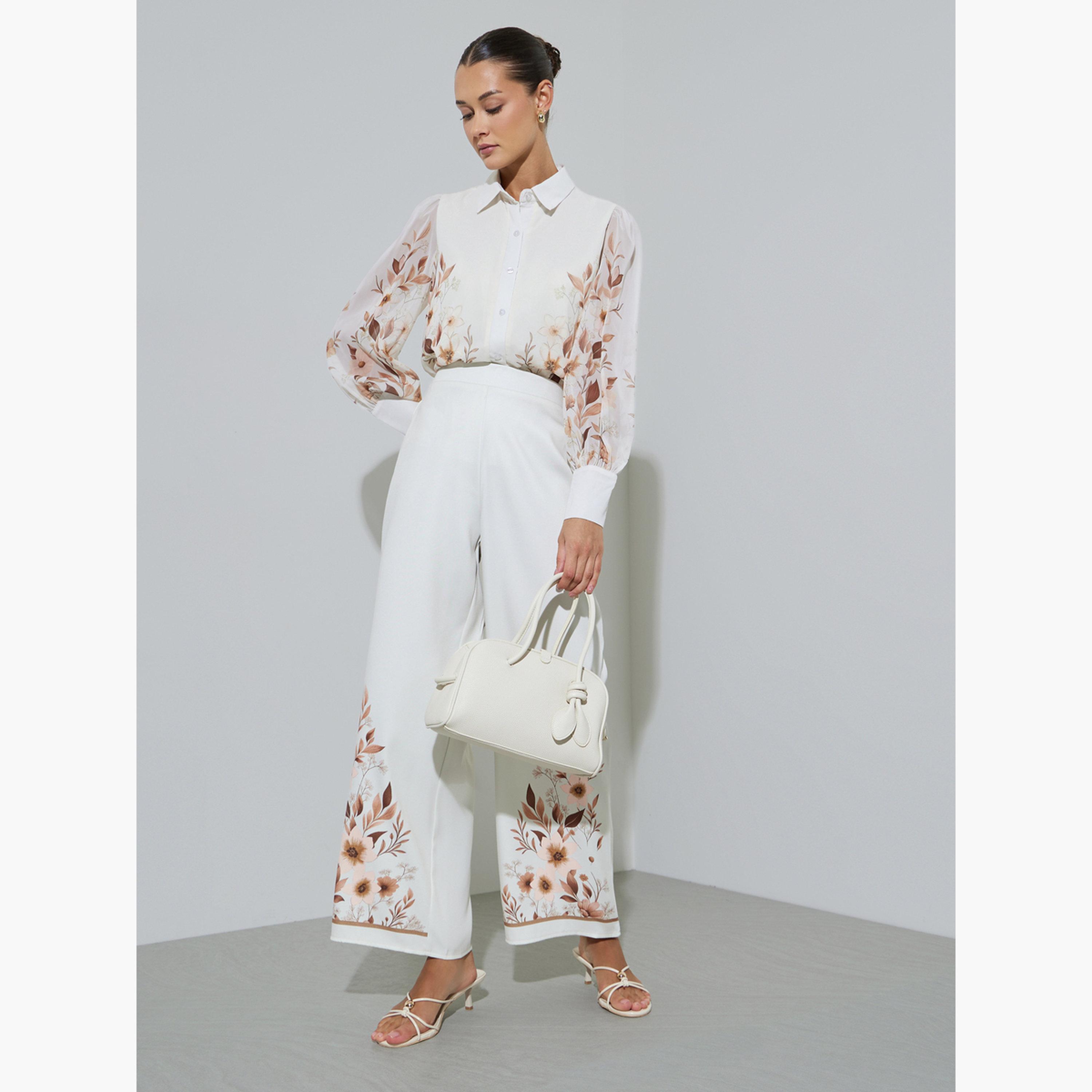بلوزة شيفون أكمام طويلة وطبعة زهور-women-clothing-shirtsandblouses-shirts-image-2