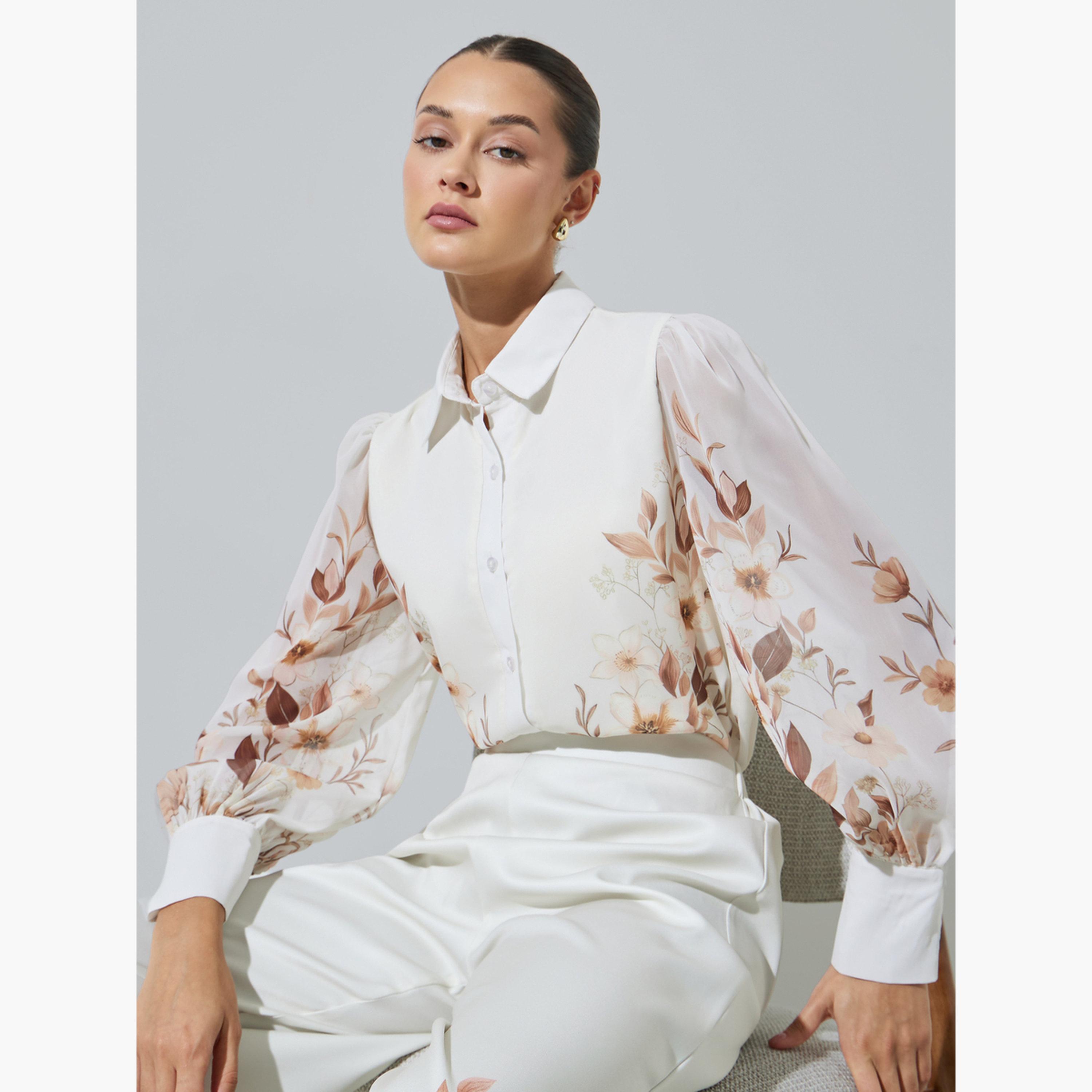 بلوزة شيفون أكمام طويلة وطبعة زهور-women-clothing-shirtsandblouses-shirts-image-3