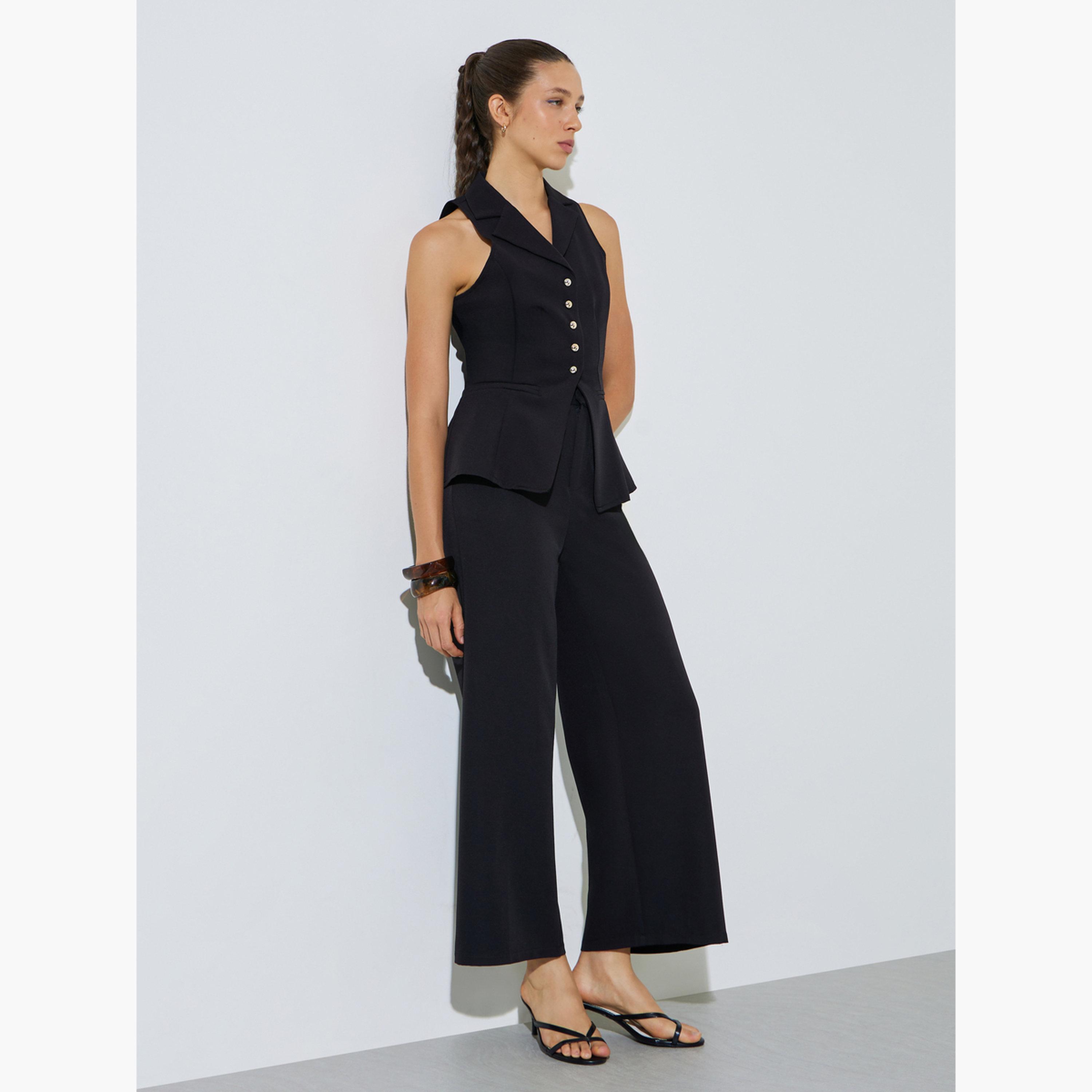 ستايلي - صدرية سوداء بياقة سباق-women-clothing-shirtsandblouses-blouses-image-2