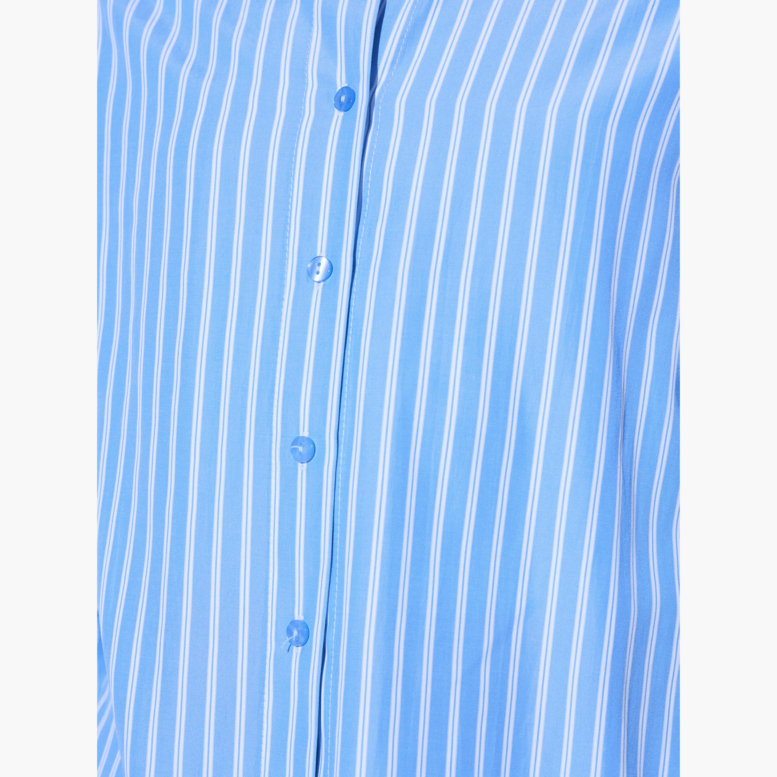 Styli Light Blue Striped Long Sleeve Shirt-women-clothing-shirtsandblouses-shirts-image-5