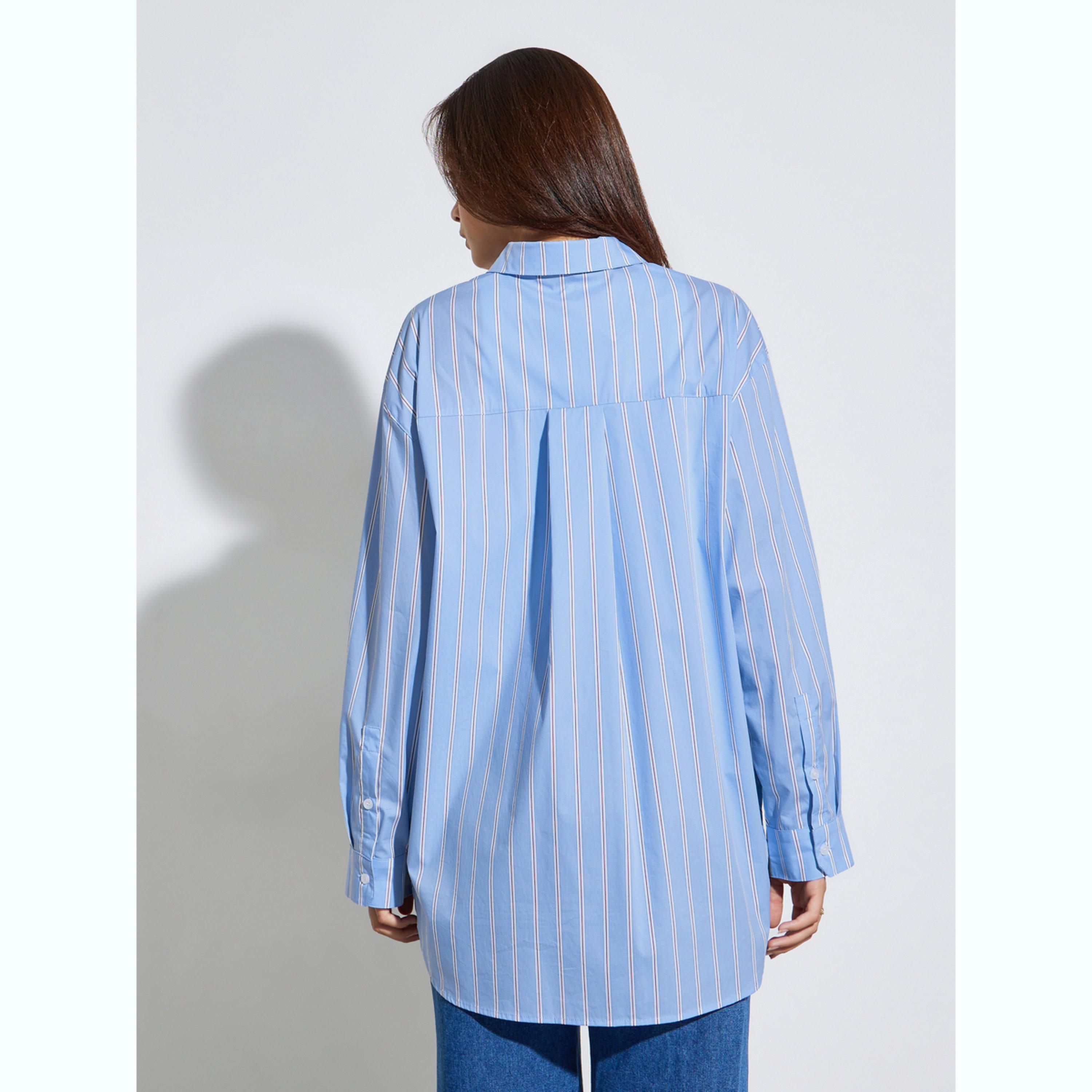 قميص كاجوال مخطط بحجم فضفاض-women-clothing-shirtsandblouses-shirts-image-4