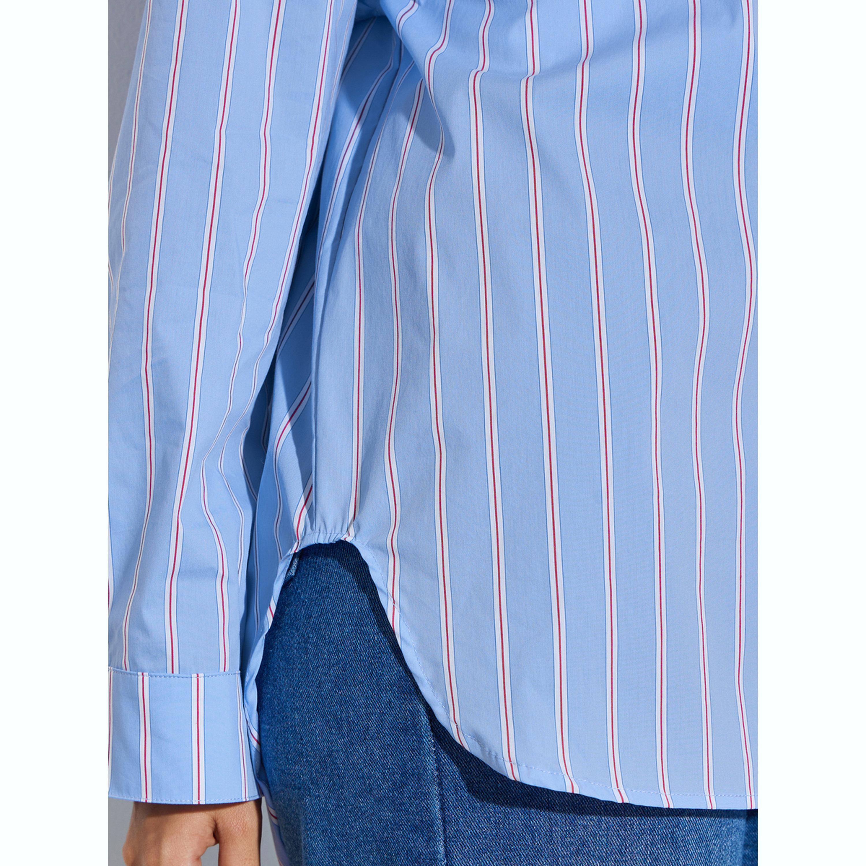 Styli Blue Striped Oversized Casual Shirt-women-clothing-shirtsandblouses-shirts-image-5