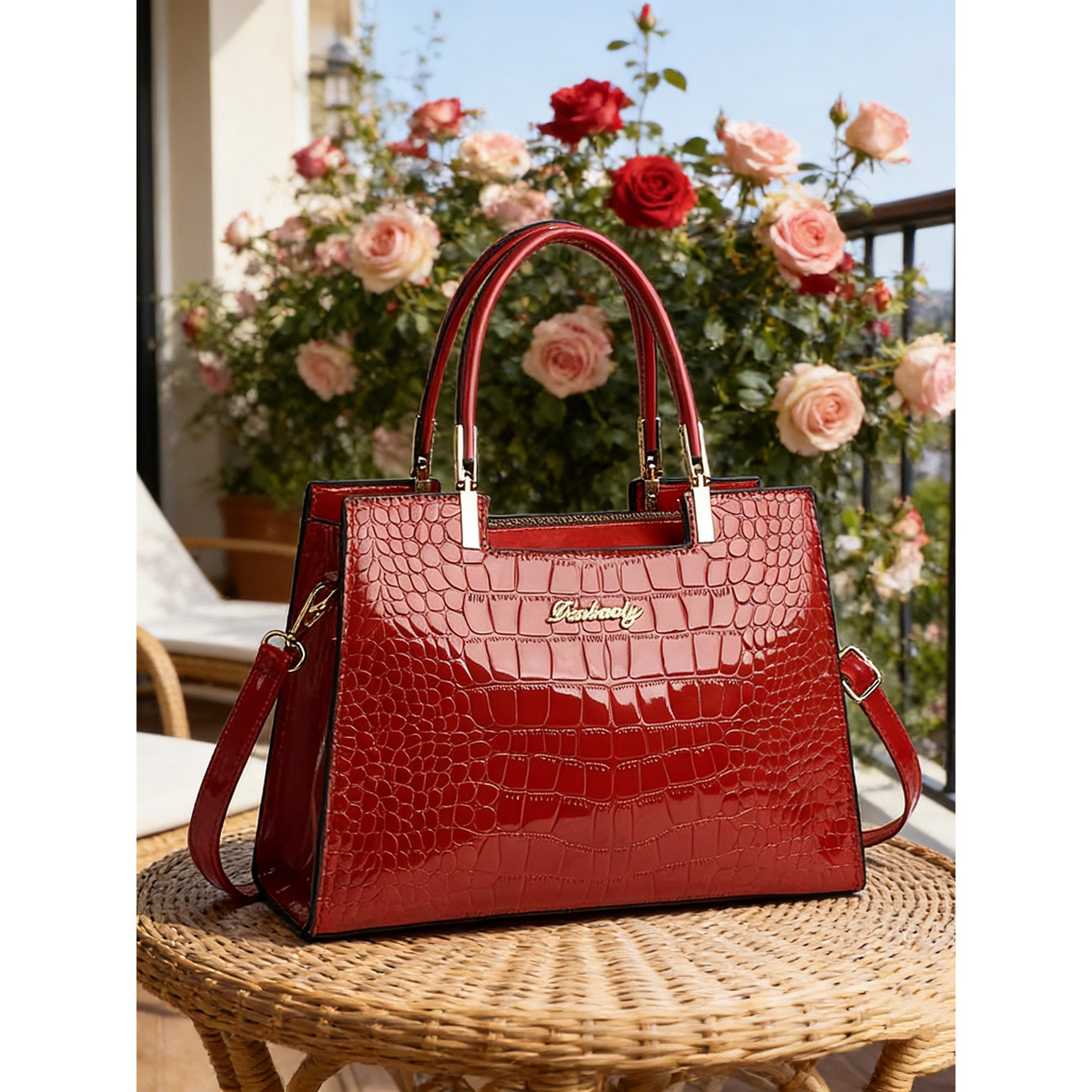 شنطة يد بنمط جلد التمساح-women-bagsandwallets-handbags-image-4