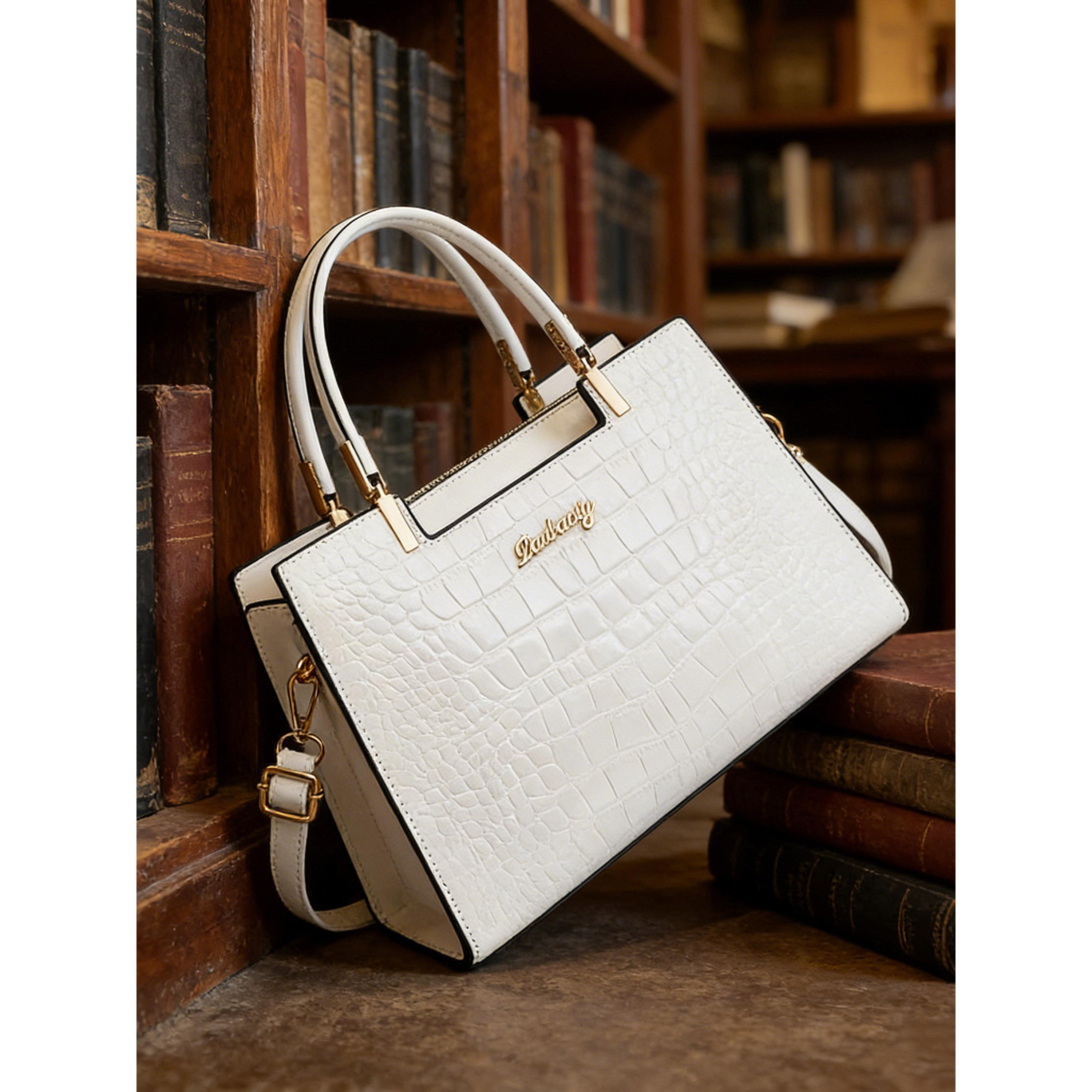 Take Two White Croc-Embossed Handbag-women-bagsandwallets-handbags-image-4