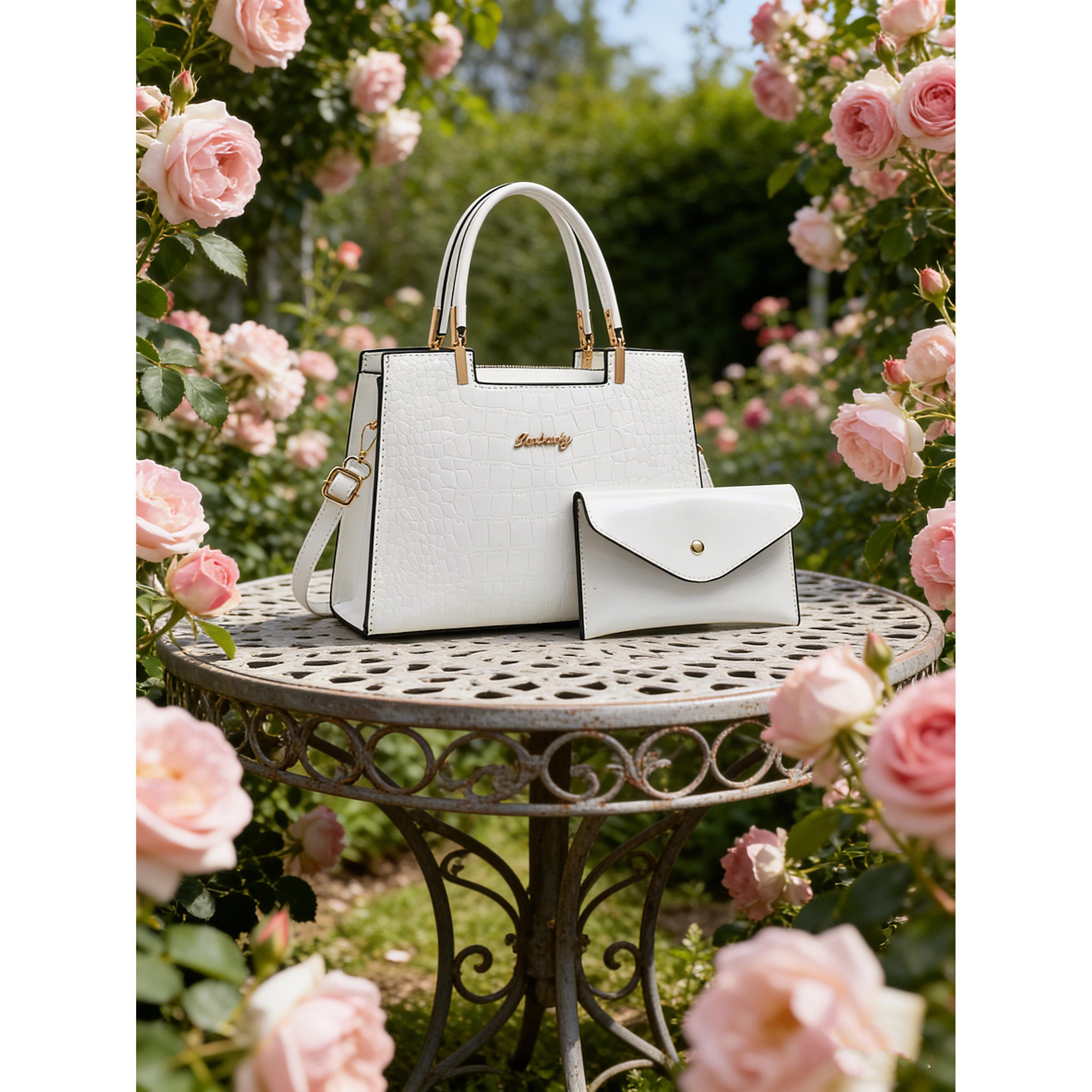 شنطة يد بنمط جلد التمساح مع محفظة-women-bagsandwallets-handbags-image-3