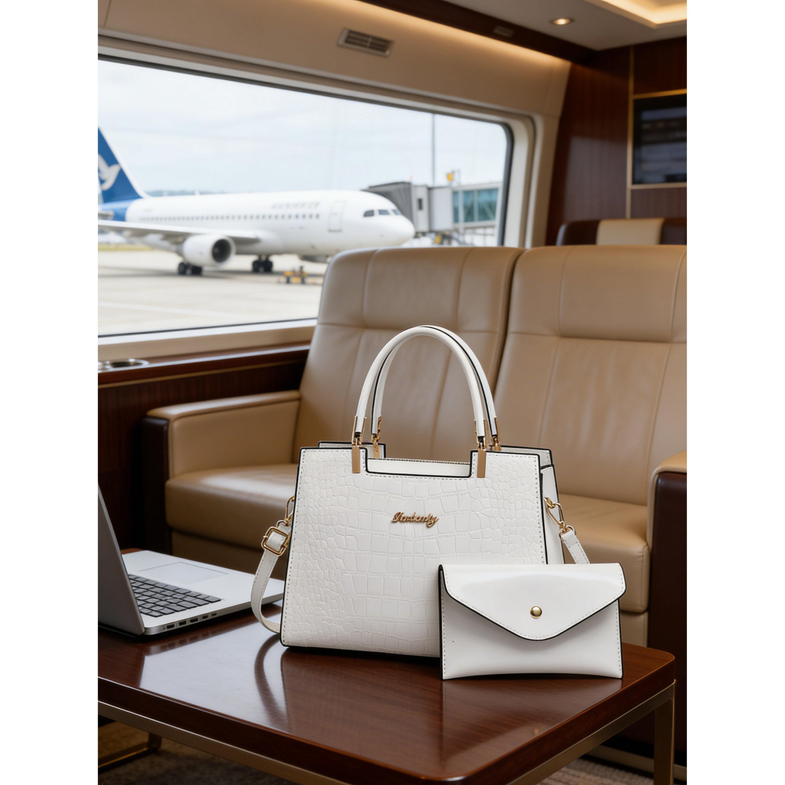 شنطة يد بنمط جلد التمساح مع محفظة-women-bagsandwallets-handbags-image-4